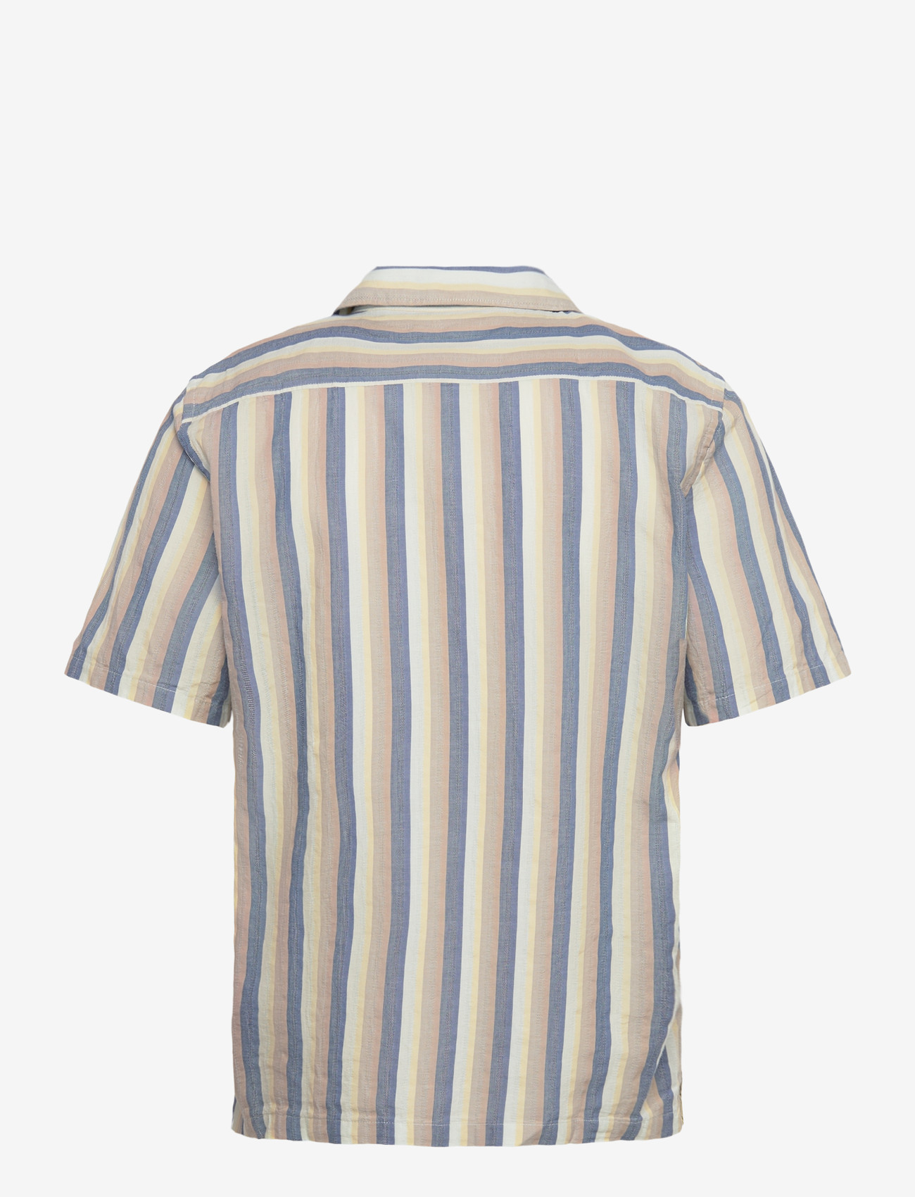 Lindbergh - Multi striped shirt S/S - stribede skjorter - dusty blue - 2