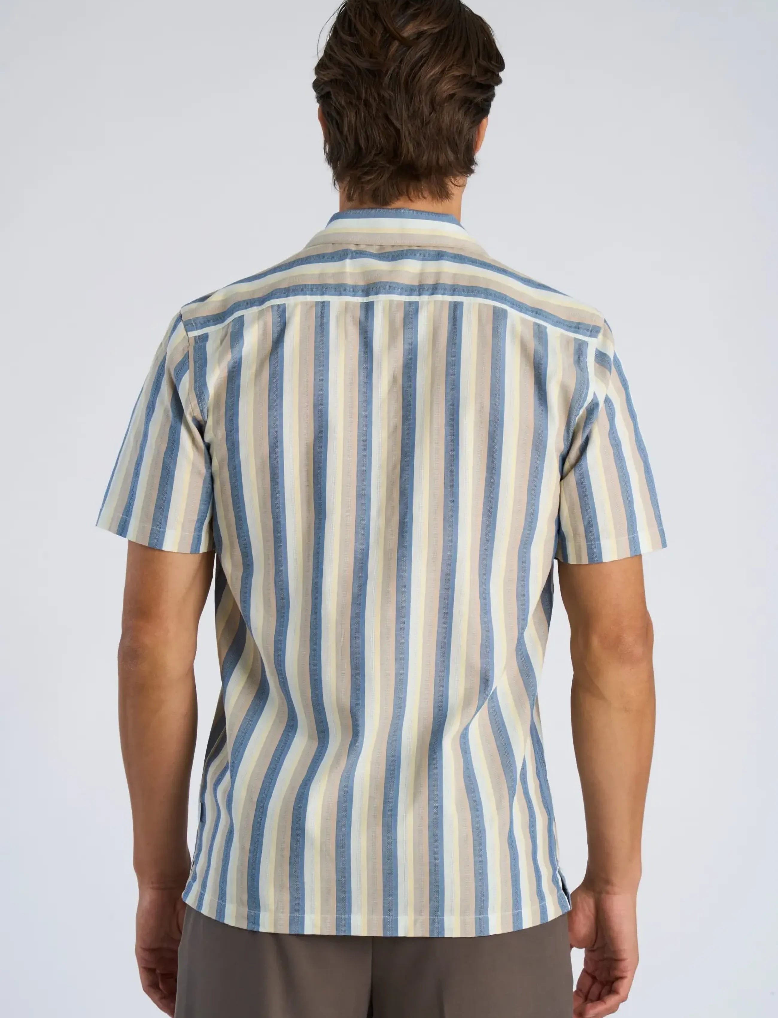 Lindbergh - Multi striped shirt S/S - gestreifte hemden - dusty blue - 4