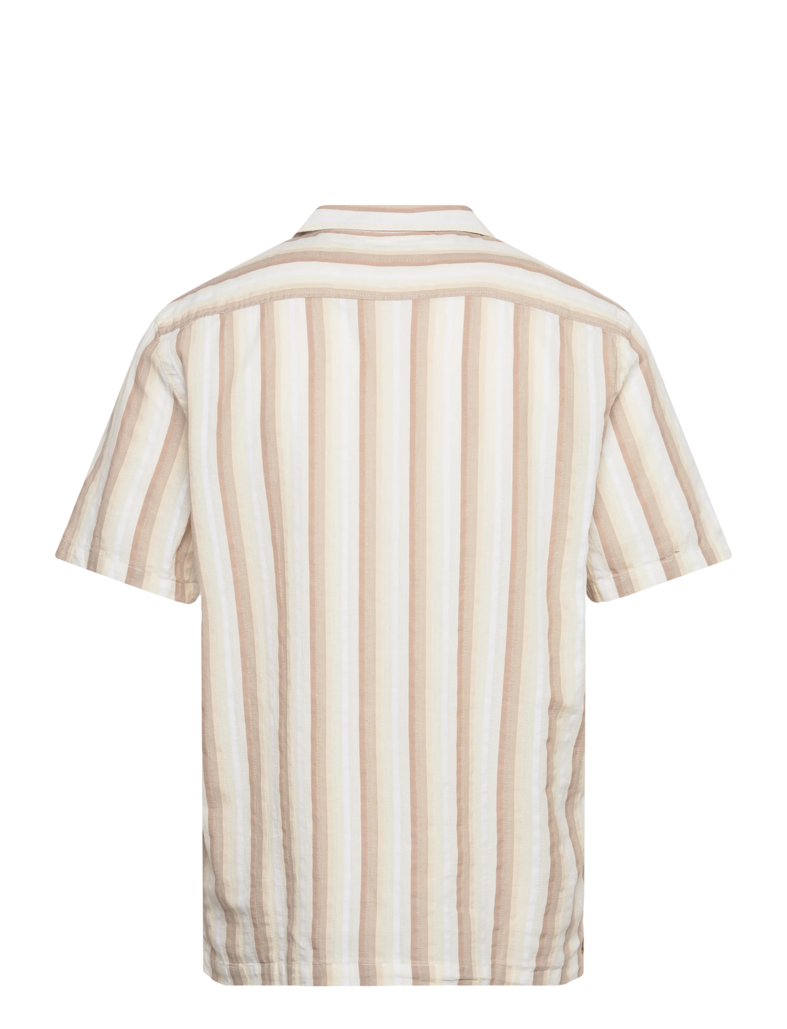 Lindbergh - Multi striped shirt S/S - randiga skjortor - lt stone - 2