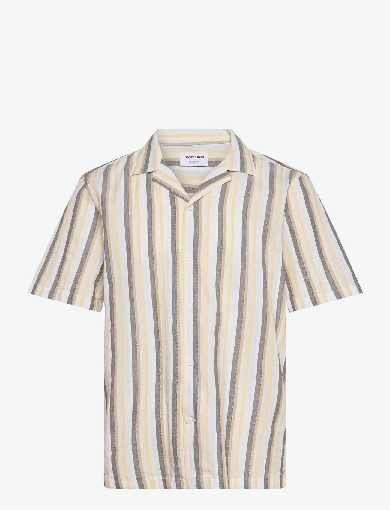 Lindbergh - Multi striped shirt S/S - gestreifte hemden - olive stone - 1