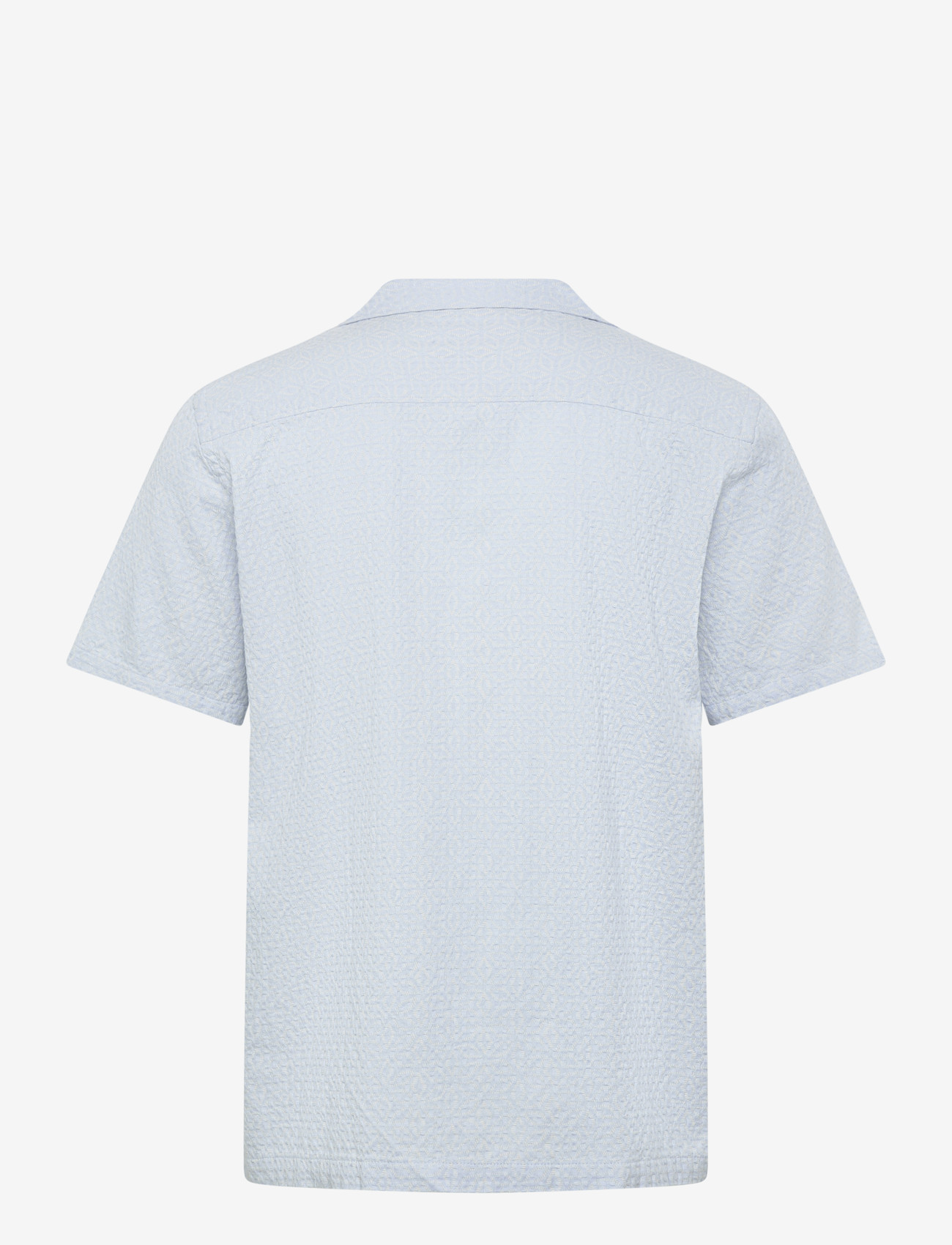 Lindbergh - Two color structure cotton/linen sh - kortærmede skjorter - pastel blue - 2