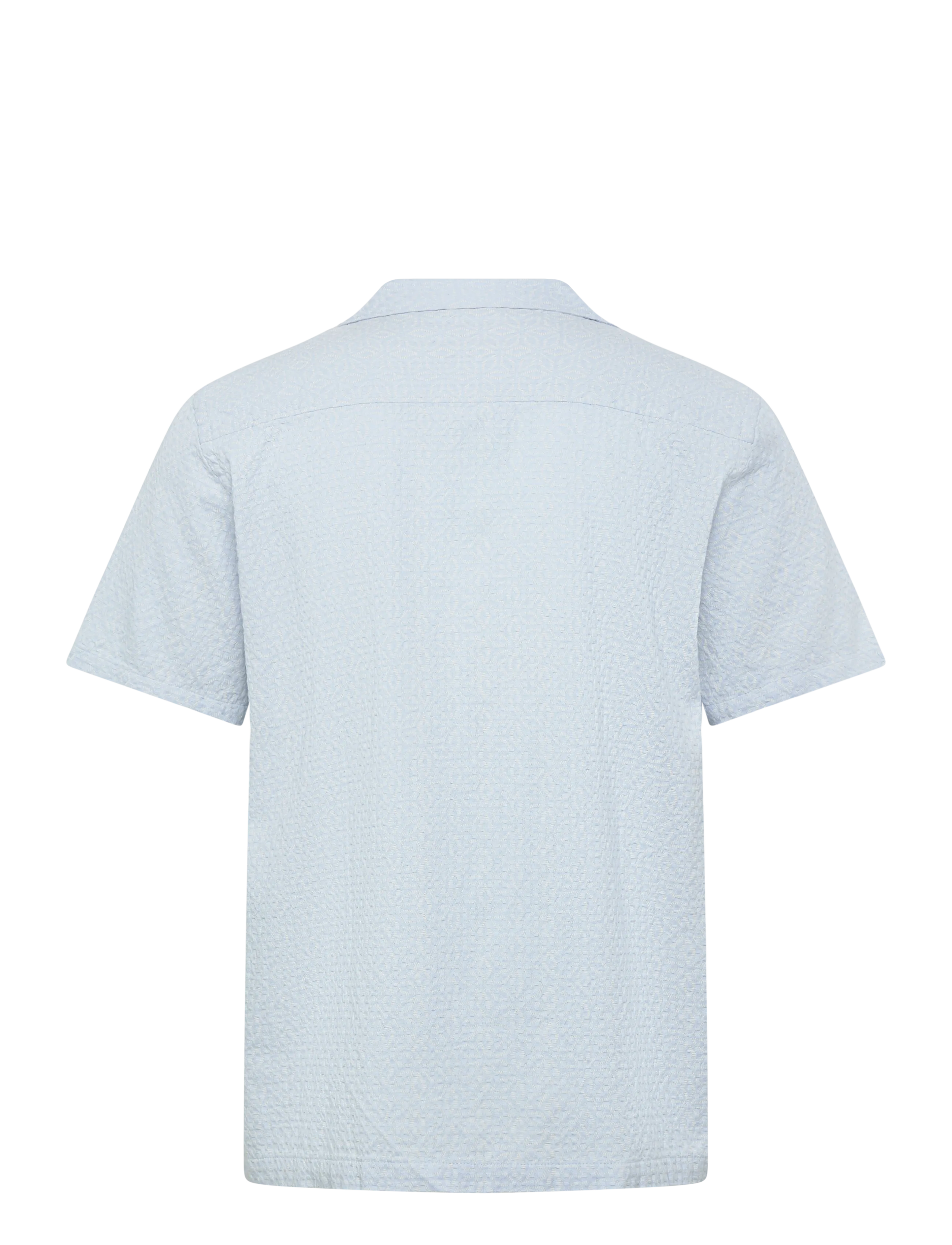 Lindbergh - Two color structure cotton/linen sh - kurzarmhemden - pastel blue - 2