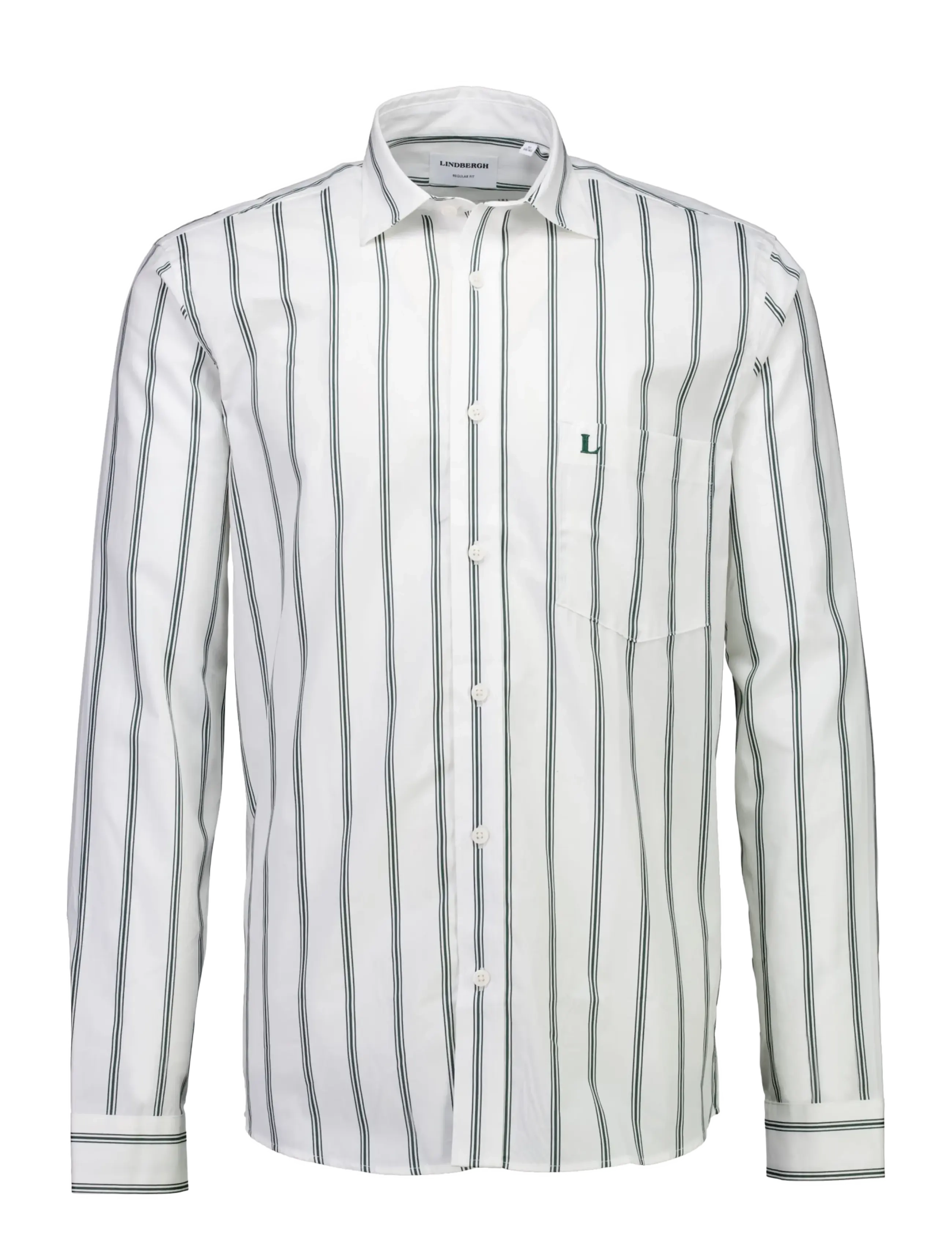Lindbergh - Striped dobby shirt L/S - off white - 1