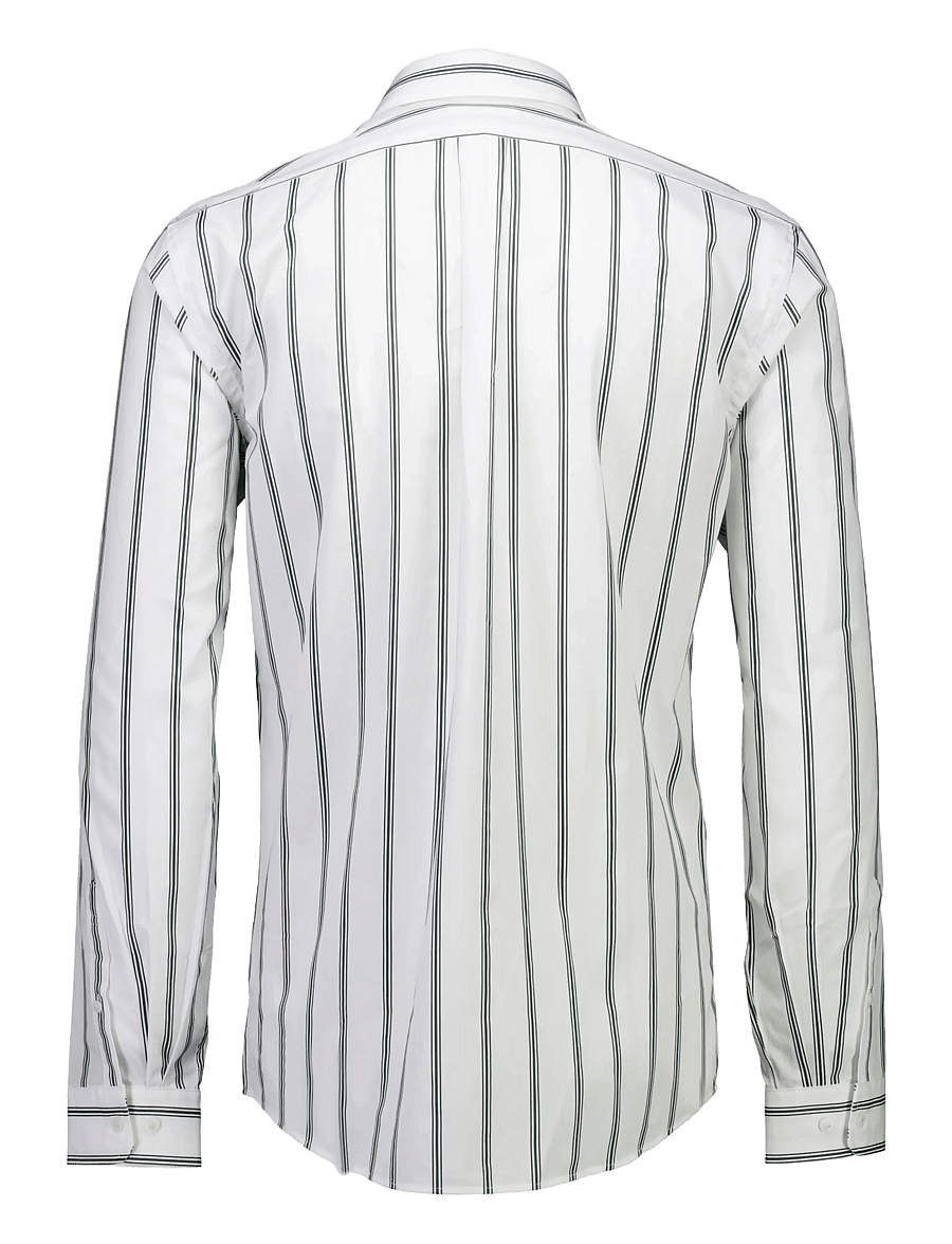 Lindbergh - Striped dobby shirt L/S - off white - 2
