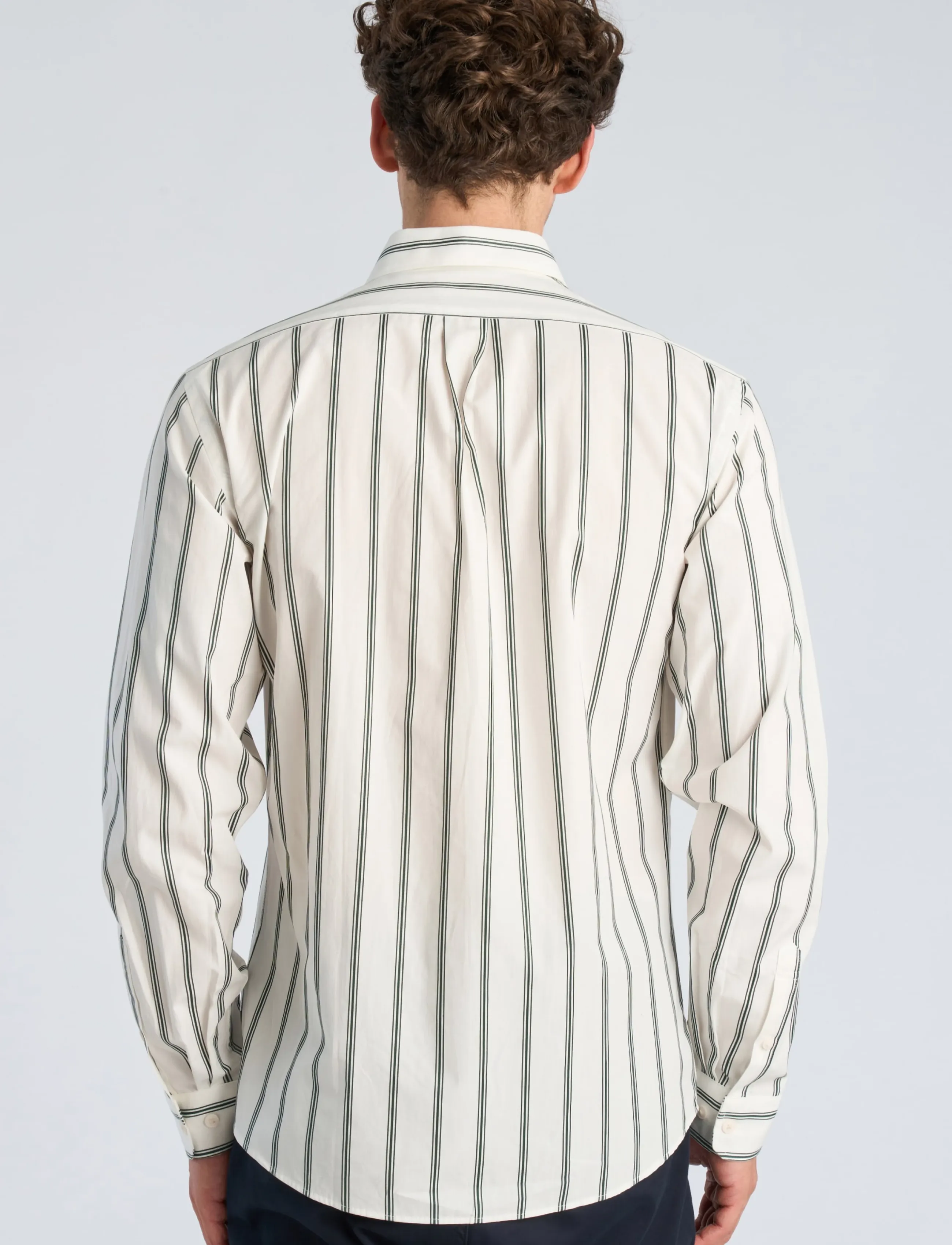 Lindbergh - Striped dobby shirt L/S - off white - 4