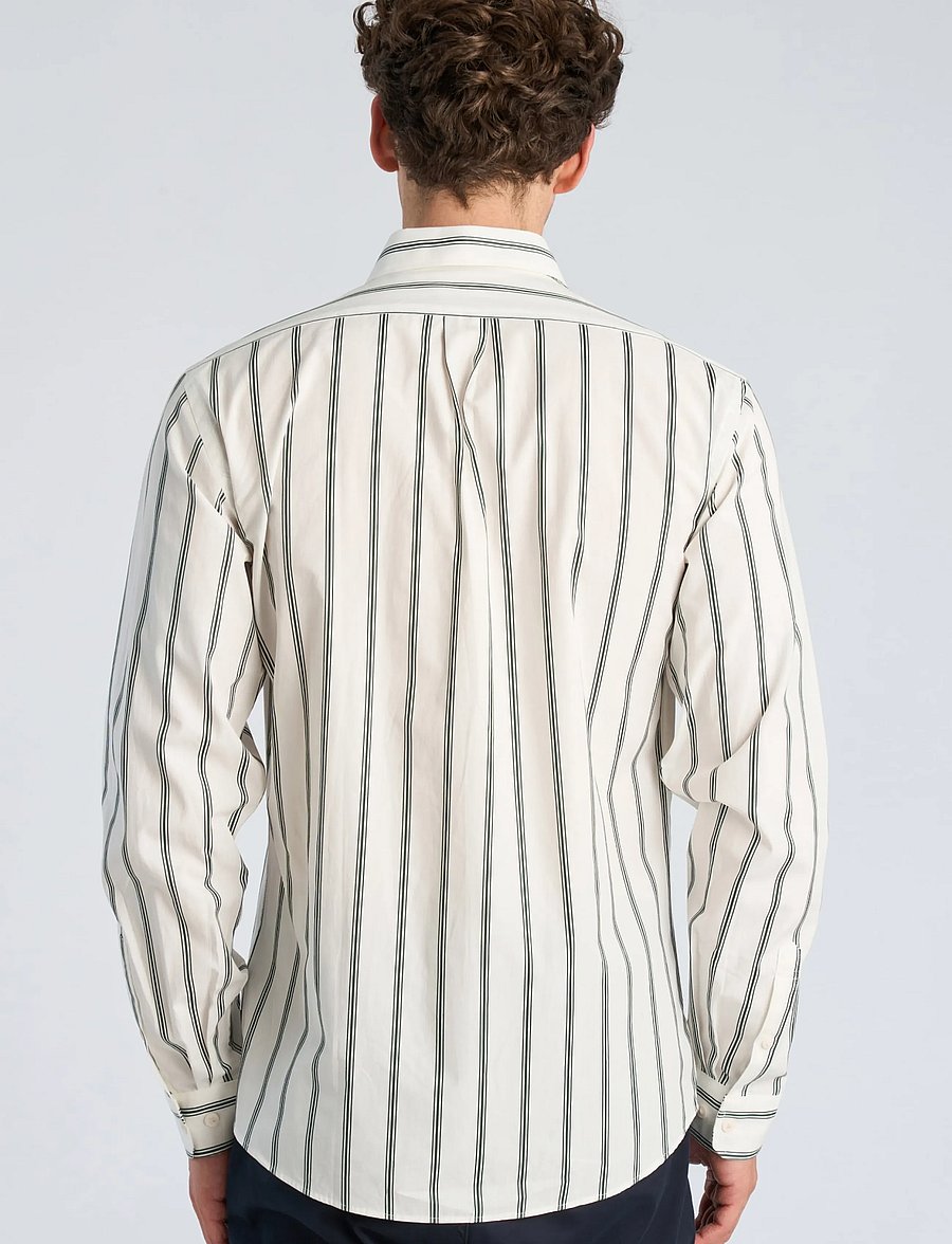 Lindbergh - Striped dobby shirt L/S - off white - 4