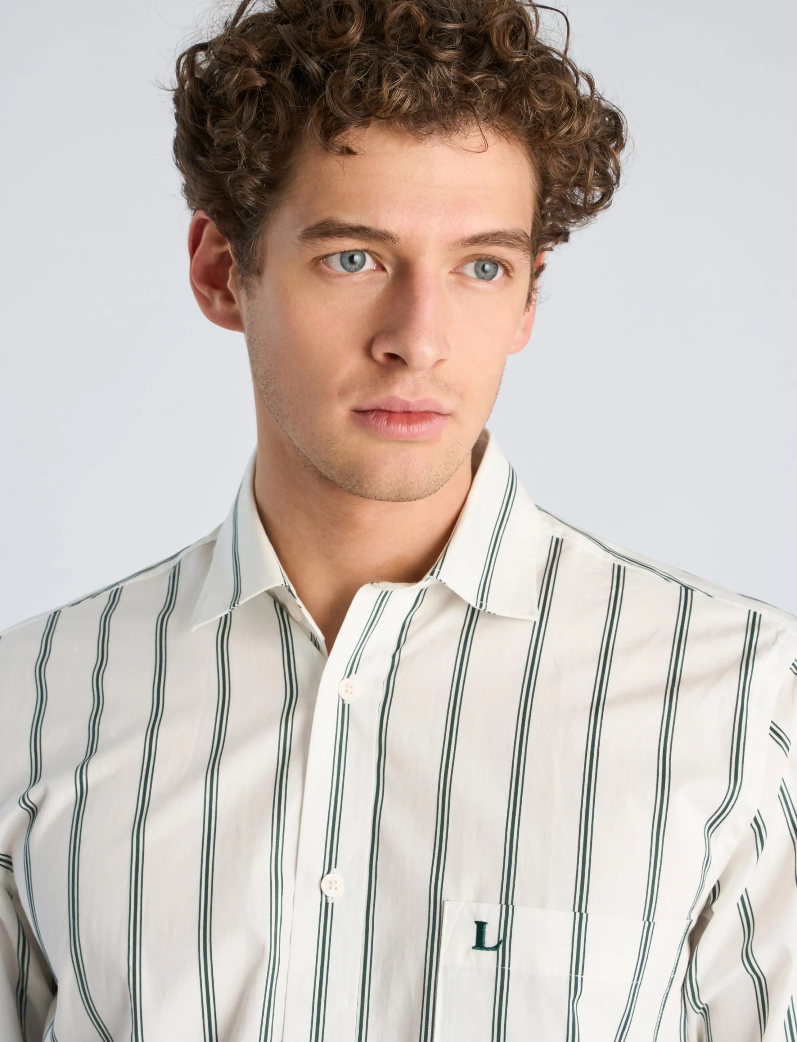 Lindbergh - Striped dobby shirt L/S - off white - 5