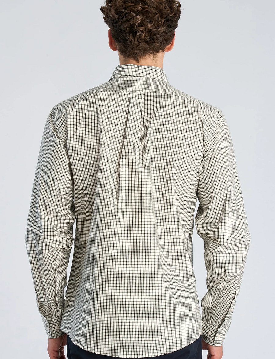 Lindbergh - Plain small checked shirt L/S - karierte hemden - dk green - 4