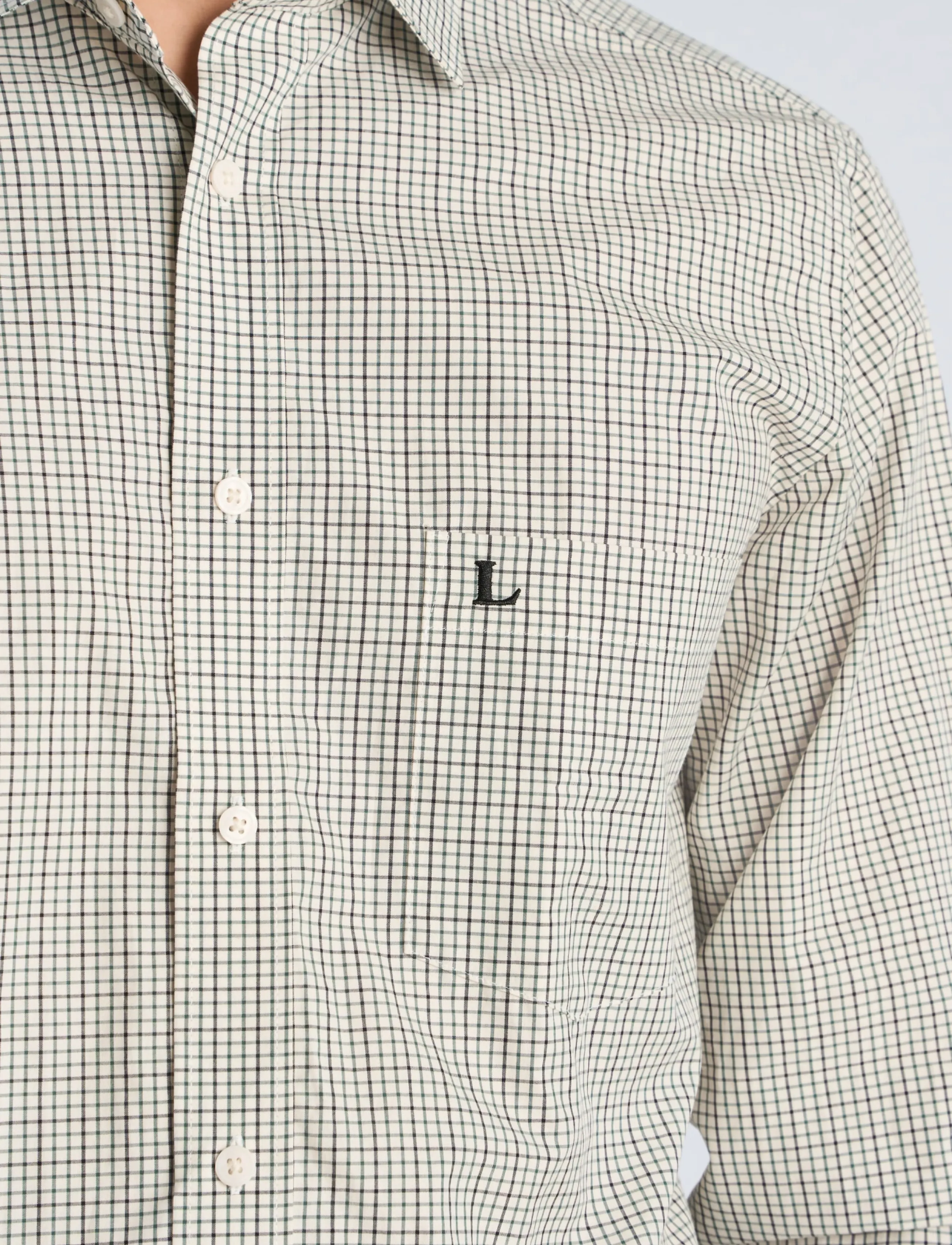 Lindbergh Plain Small Checked Shirt L/S casual skjortor herr – bild 5