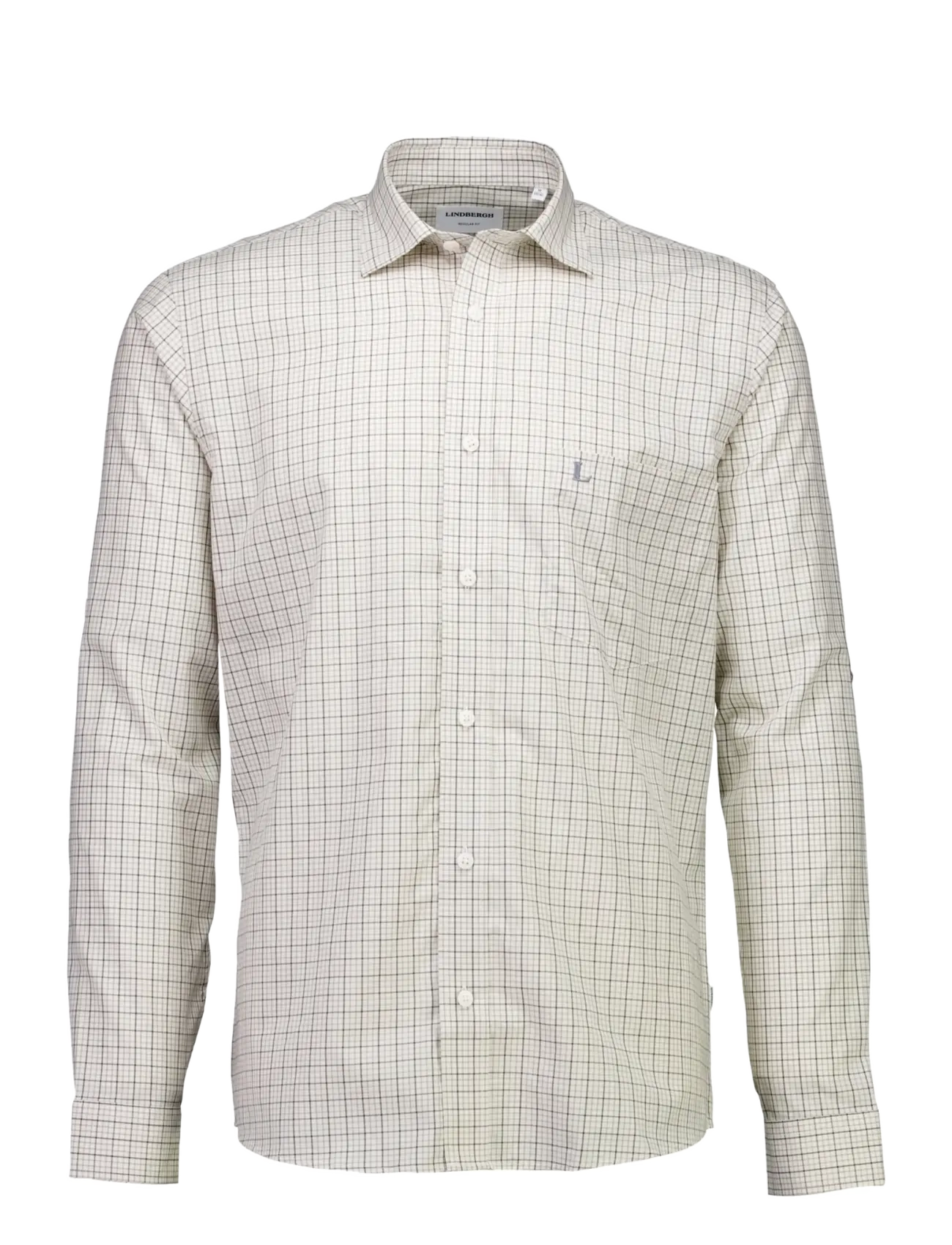 Lindbergh Plain small checked shirt L/S - Karierte Hemden - INDIGO BLUE / cream