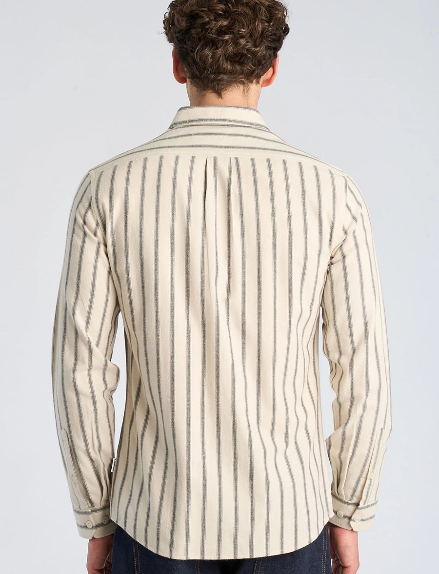 Lindbergh - Brushed striped shirt L/S - flanell-hemden - ivory - 4