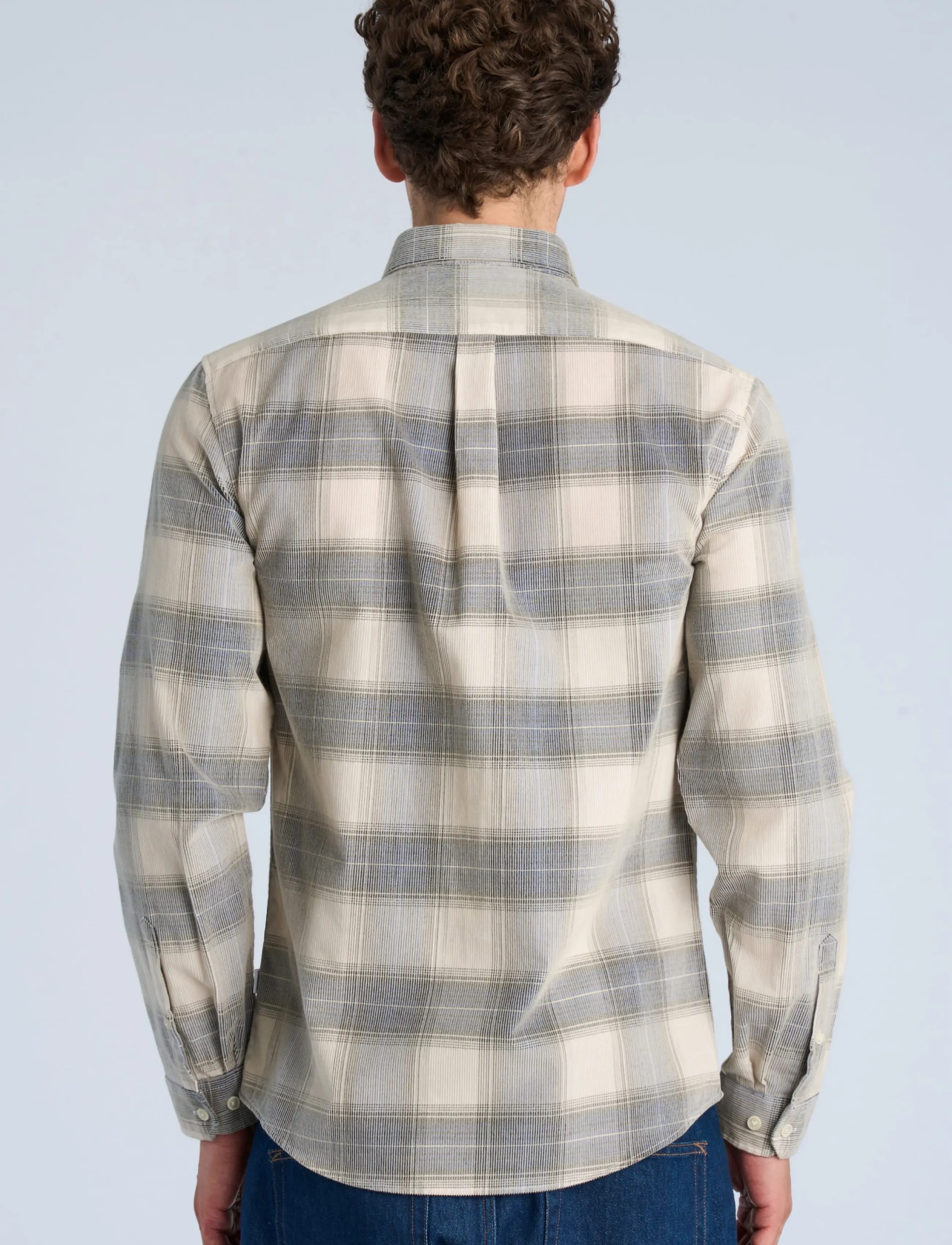 Lindbergh Checked Corduroy Shirt L/S rutiga skjortor herr – bild 3