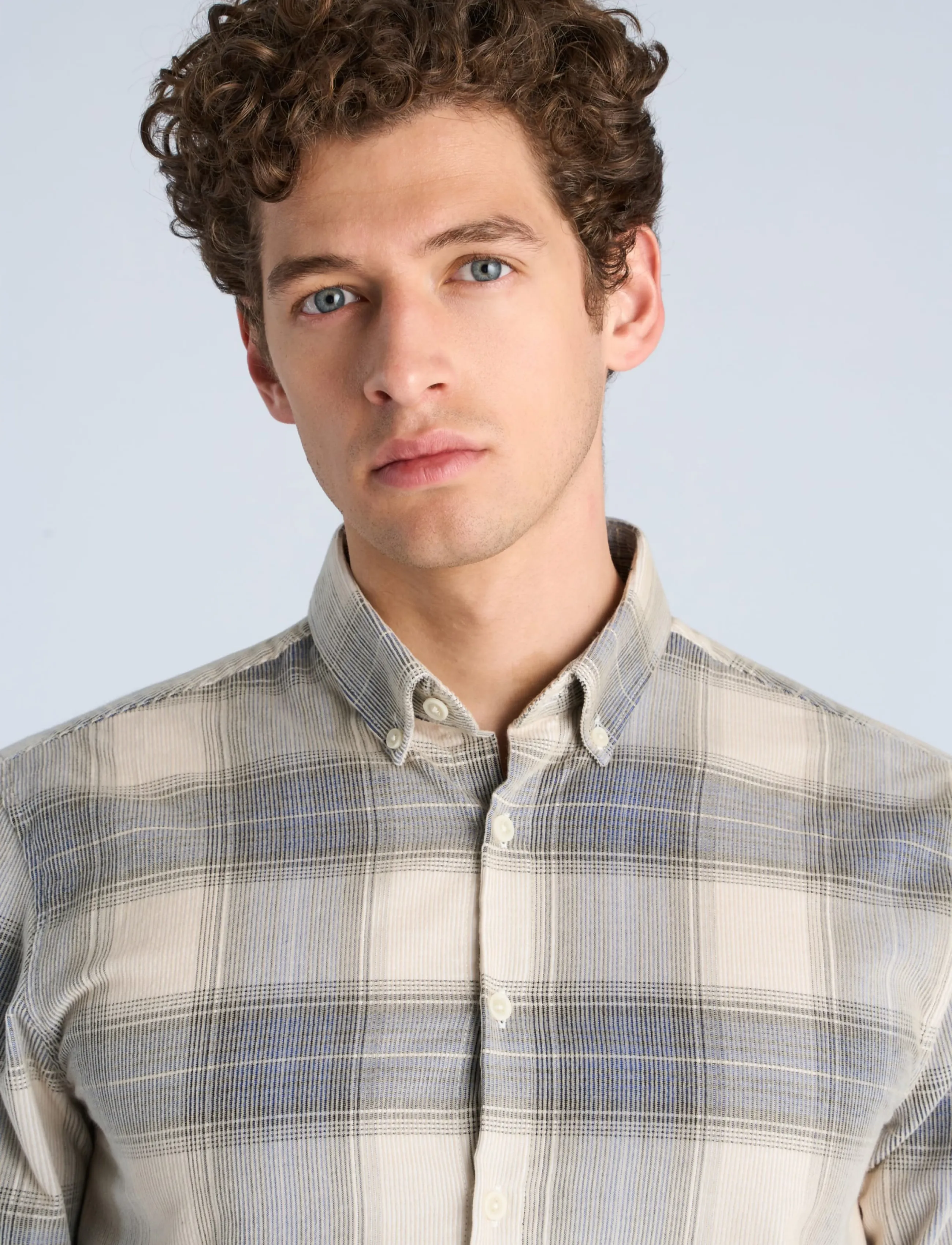 Lindbergh Checked Corduroy Shirt L/S rutiga skjortor herr – bild 4