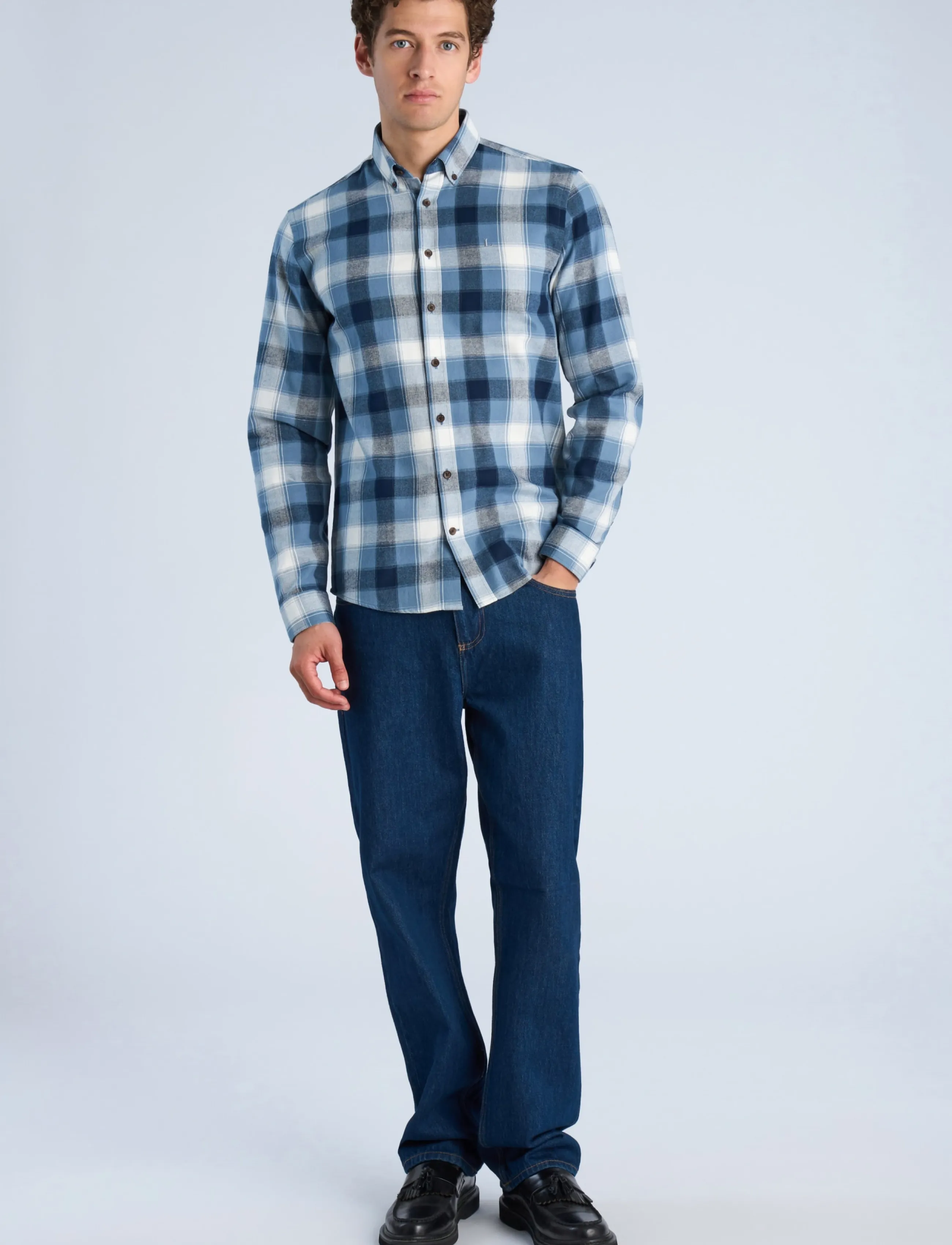 Checked Brushed Shirt L/S