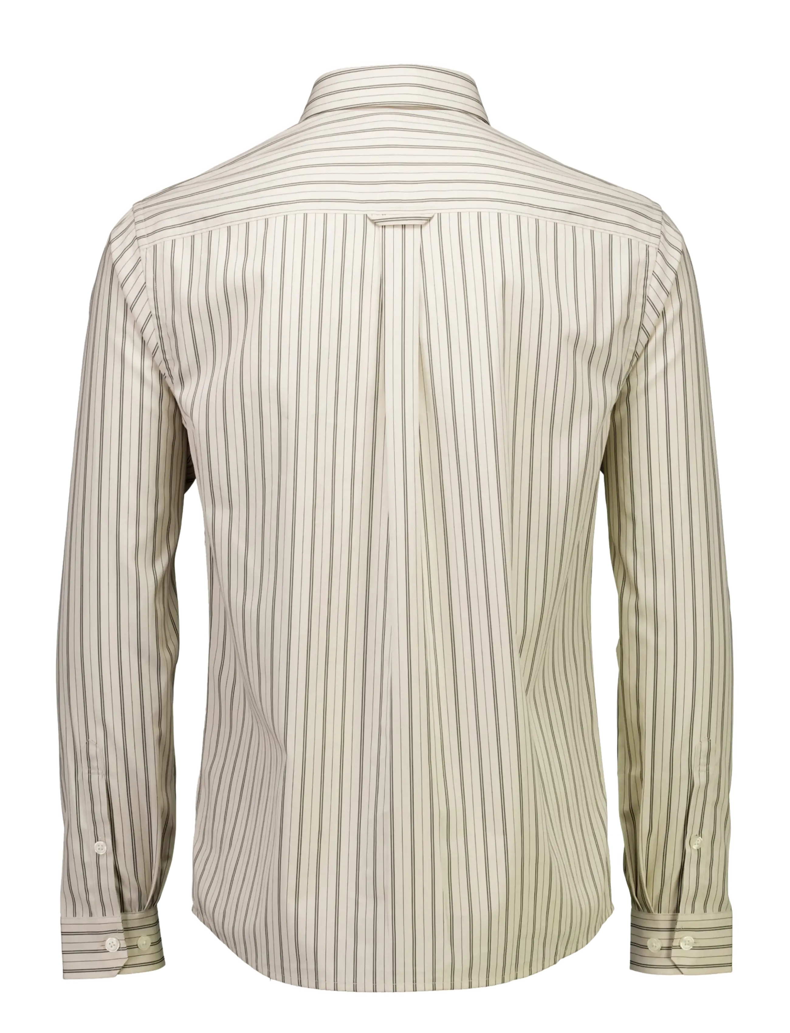 Lindbergh - Striped cotton shirt L/S - triibulised särgid - stone - 2