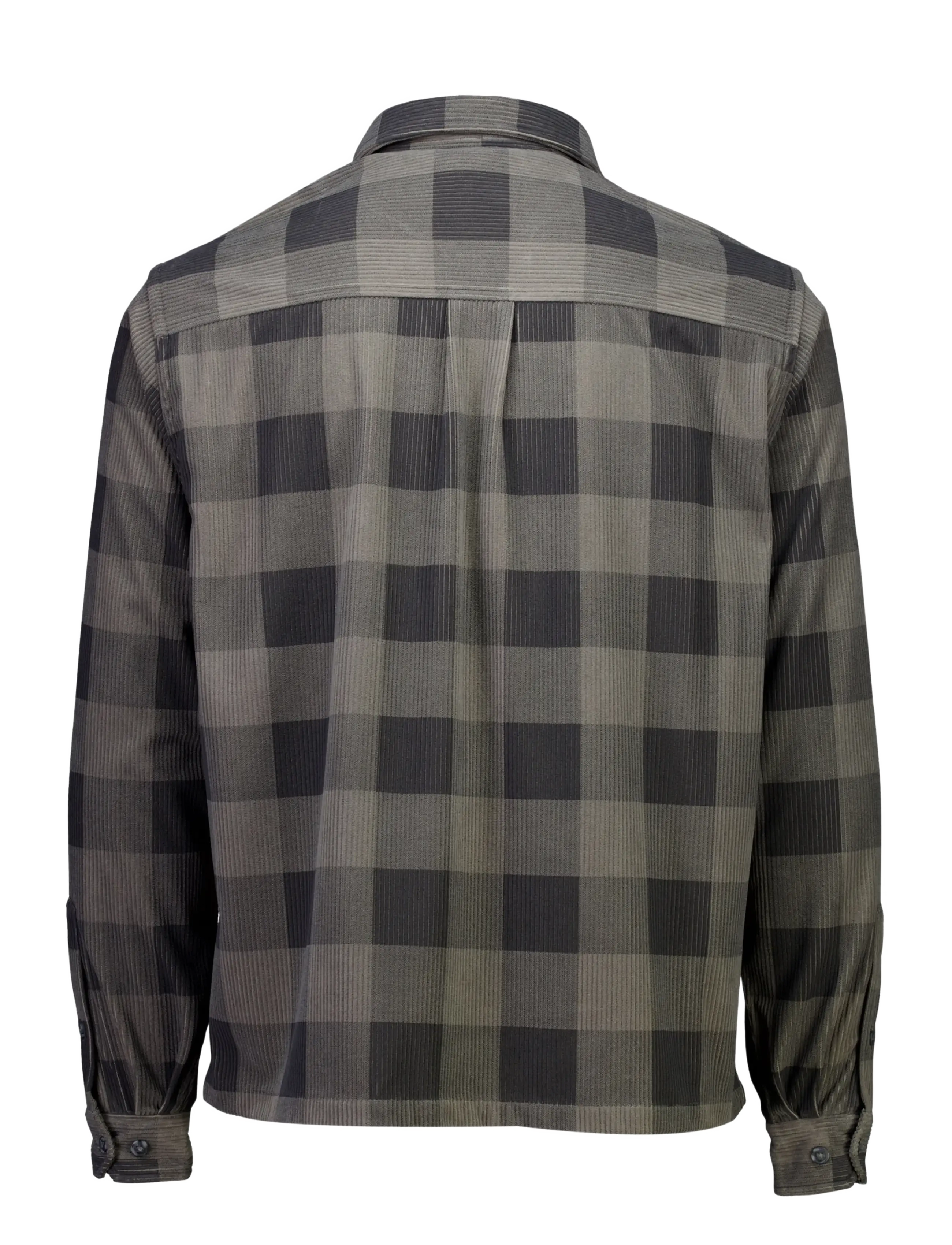 Lindbergh - Checked corduroy cropped shirt L/S - dk grey - 2