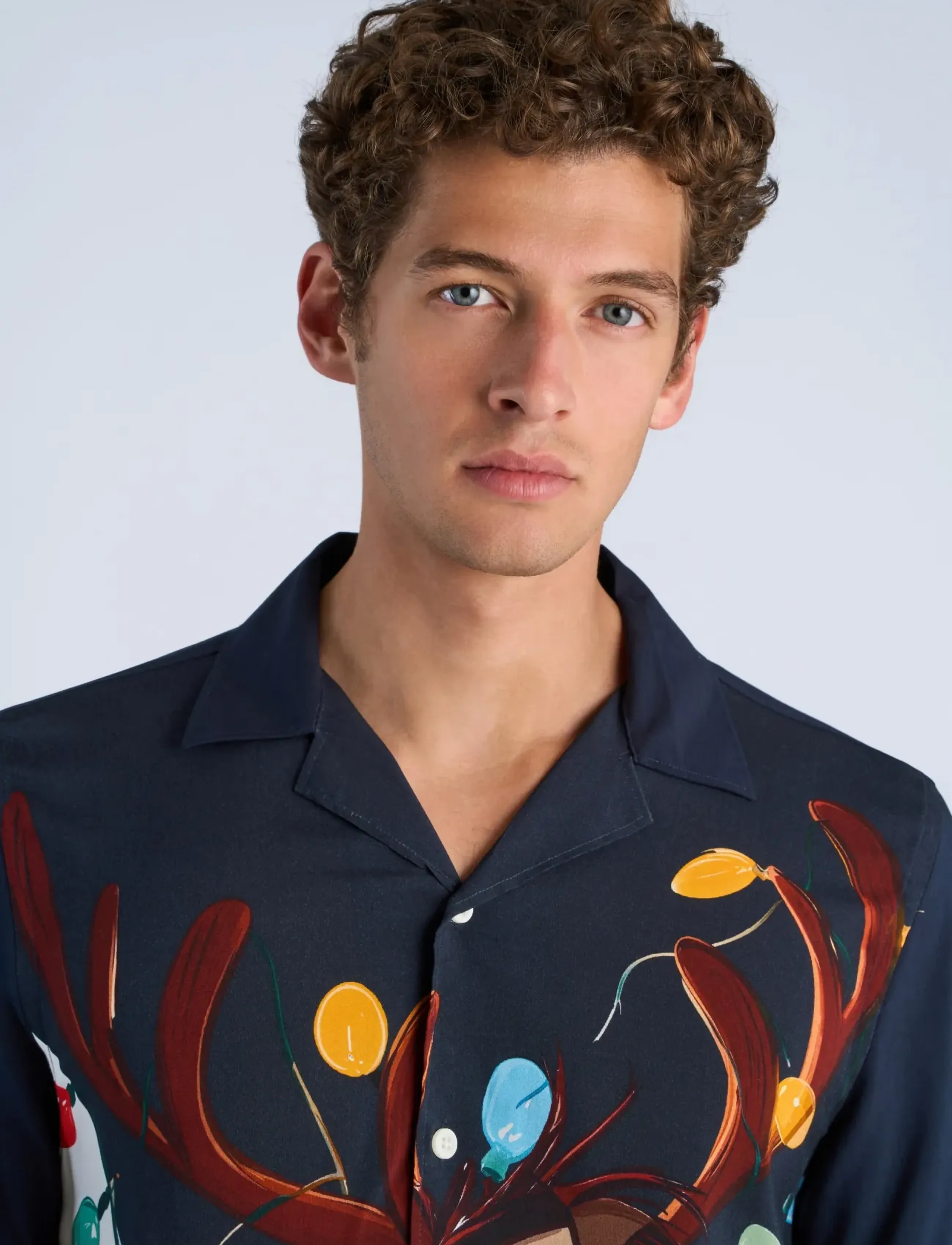 Lindbergh Aop Christmas Viscose Shirt S/S skjortor & blusar herr – bild 5