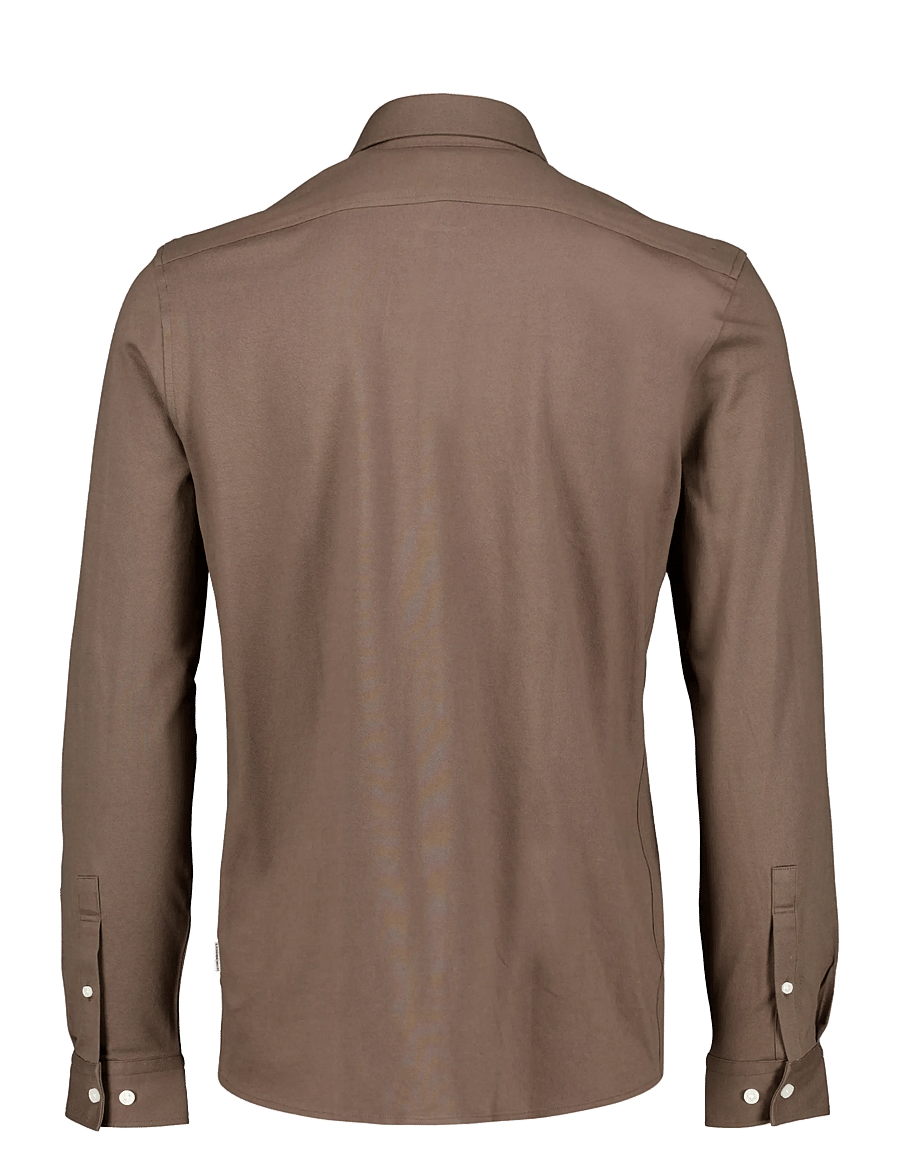 Lindbergh - Knitted dress shirt L/S - formelle hemden - dk brown - 1