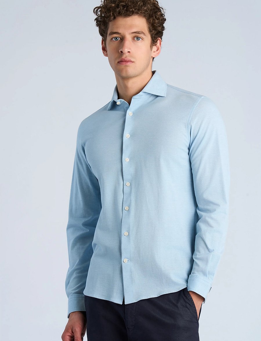 Lindbergh - Knitted dress shirt L/S - formelle hemden - lt blue - 3