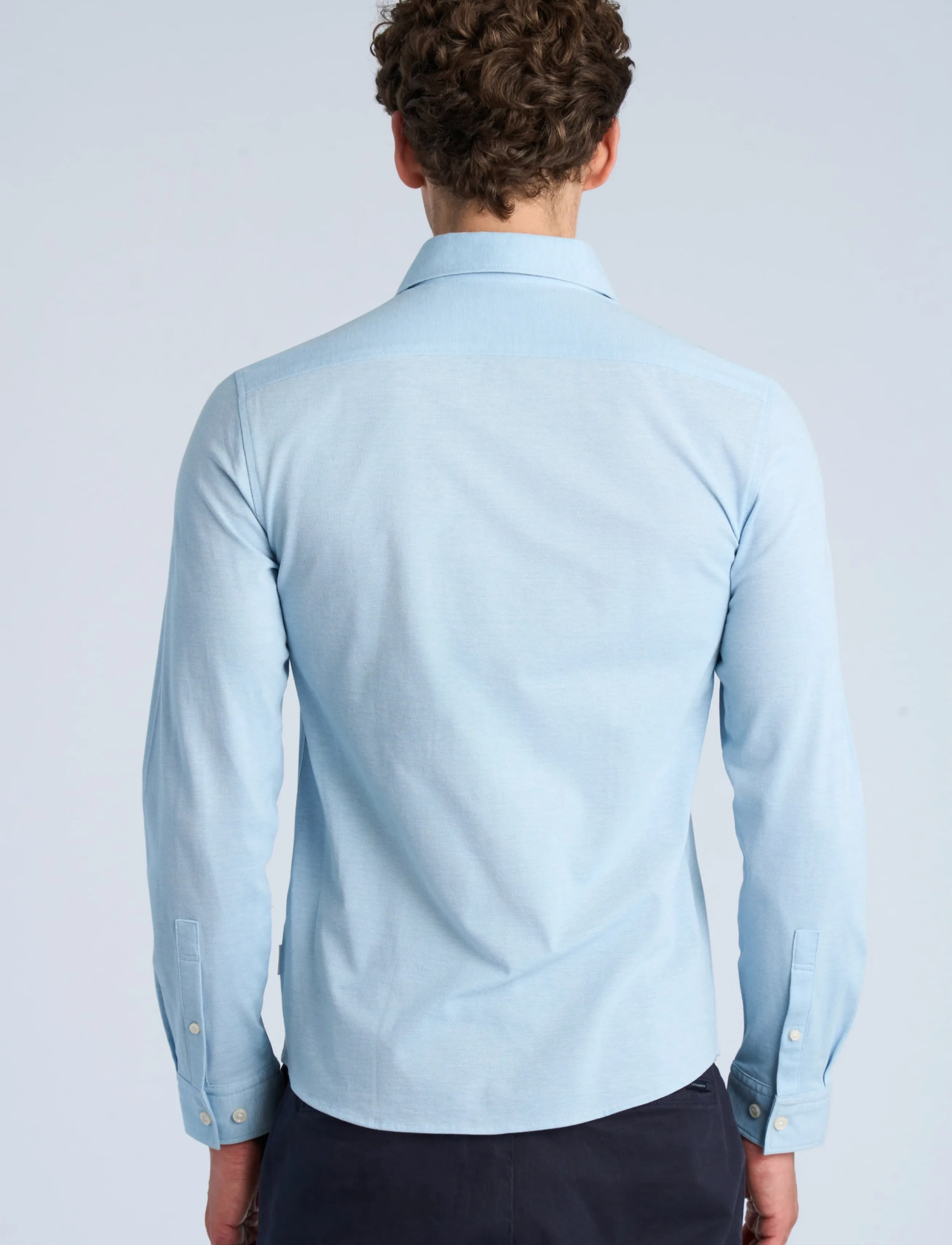 Lindbergh - Knitted dress shirt L/S - formelle hemden - lt blue - 4