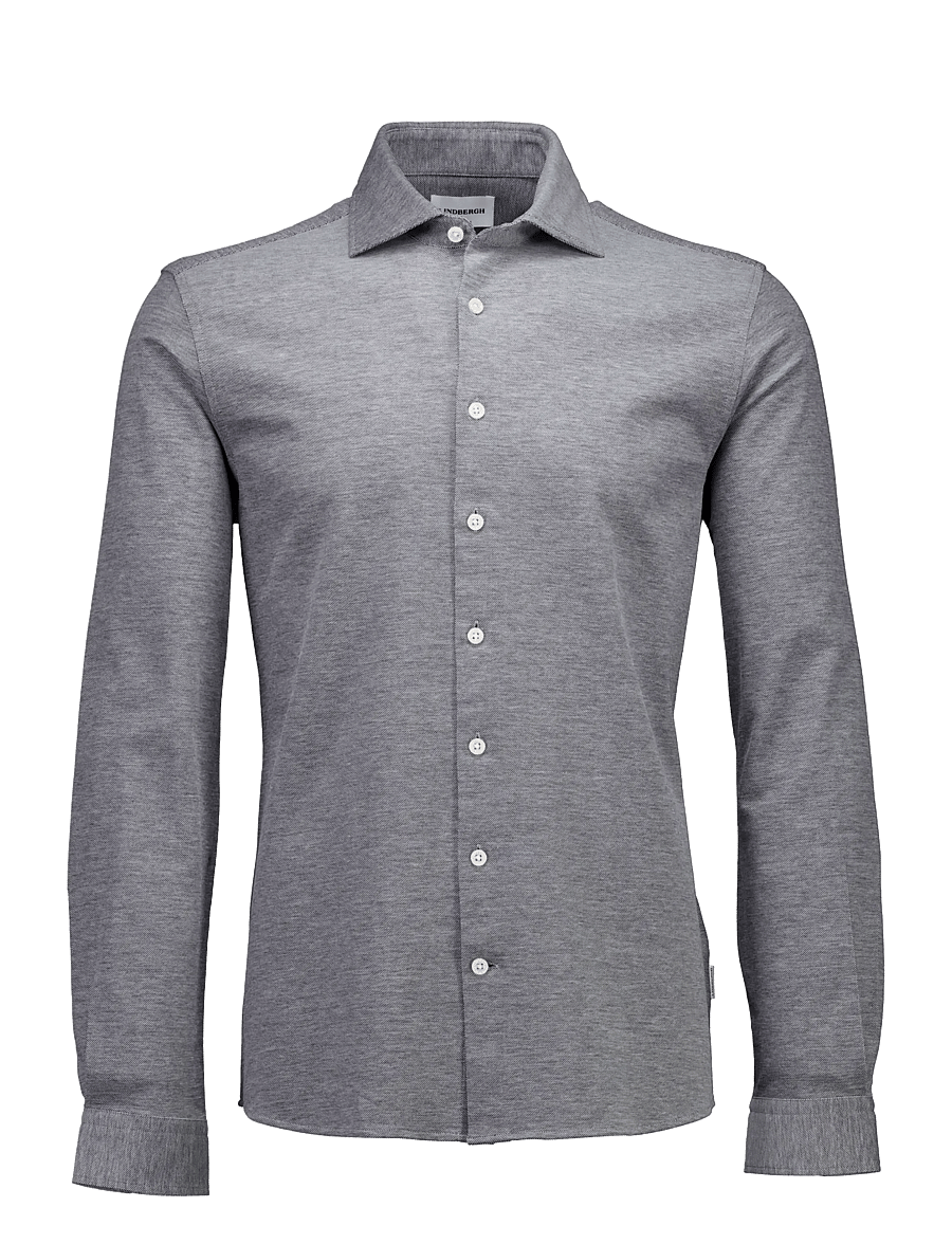 Lindbergh - Knitted dress shirt L/S - formelle hemden - navy - 1