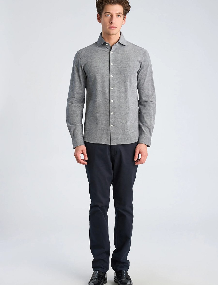 Lindbergh - Knitted dress shirt L/S - formelle hemden - navy - 0