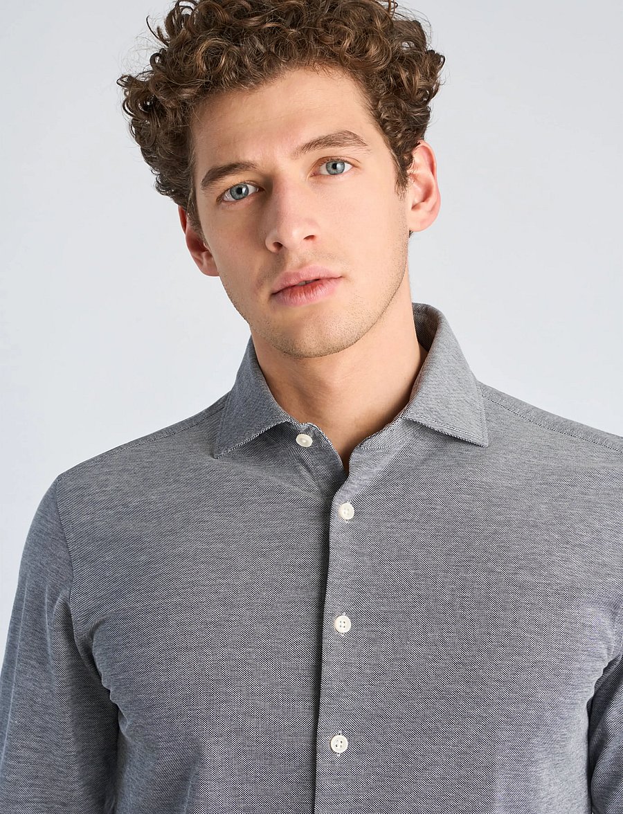 Lindbergh - Knitted dress shirt L/S - formelle hemden - navy - 5