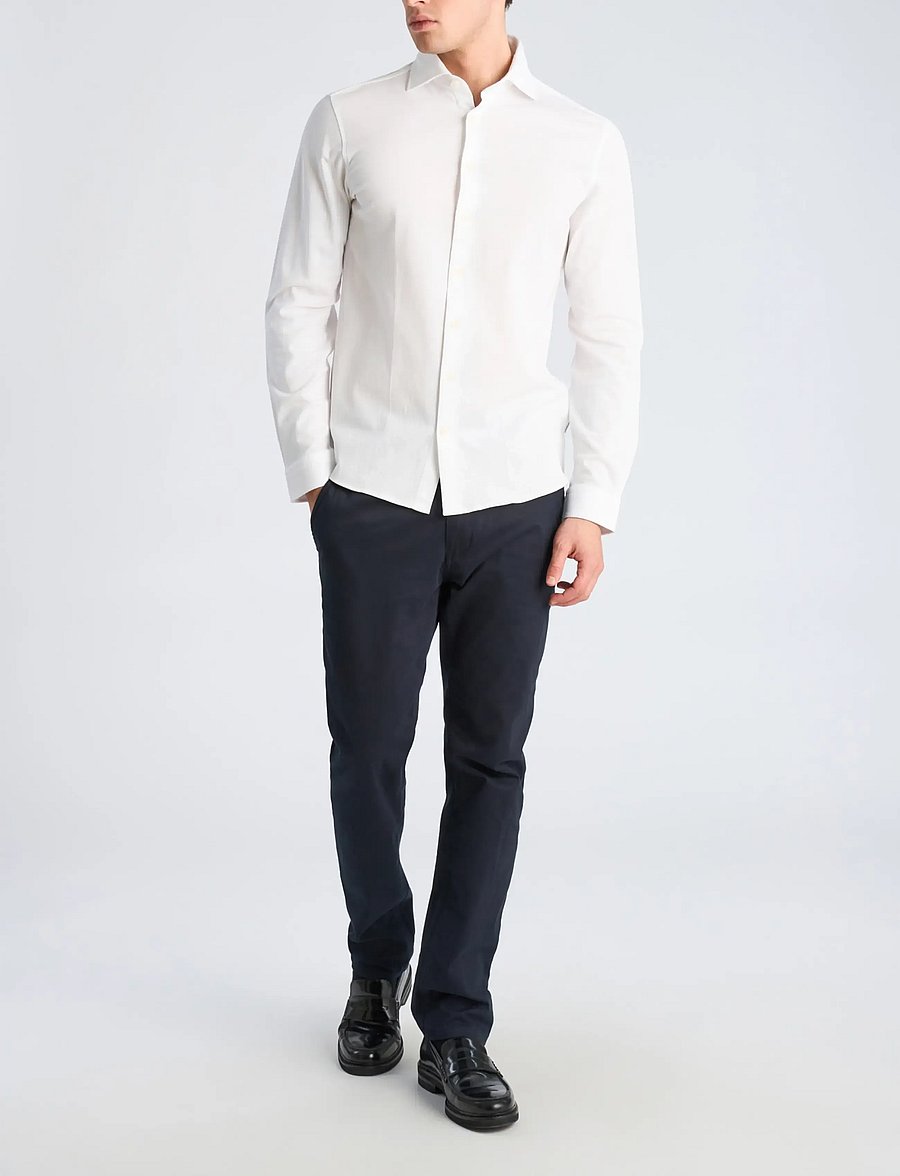 Lindbergh - Knitted dress shirt L/S - formelle hemden - white - 0