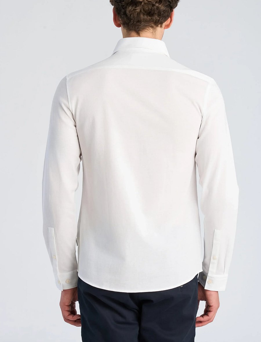 Lindbergh - Knitted dress shirt L/S - formelle hemden - white - 4