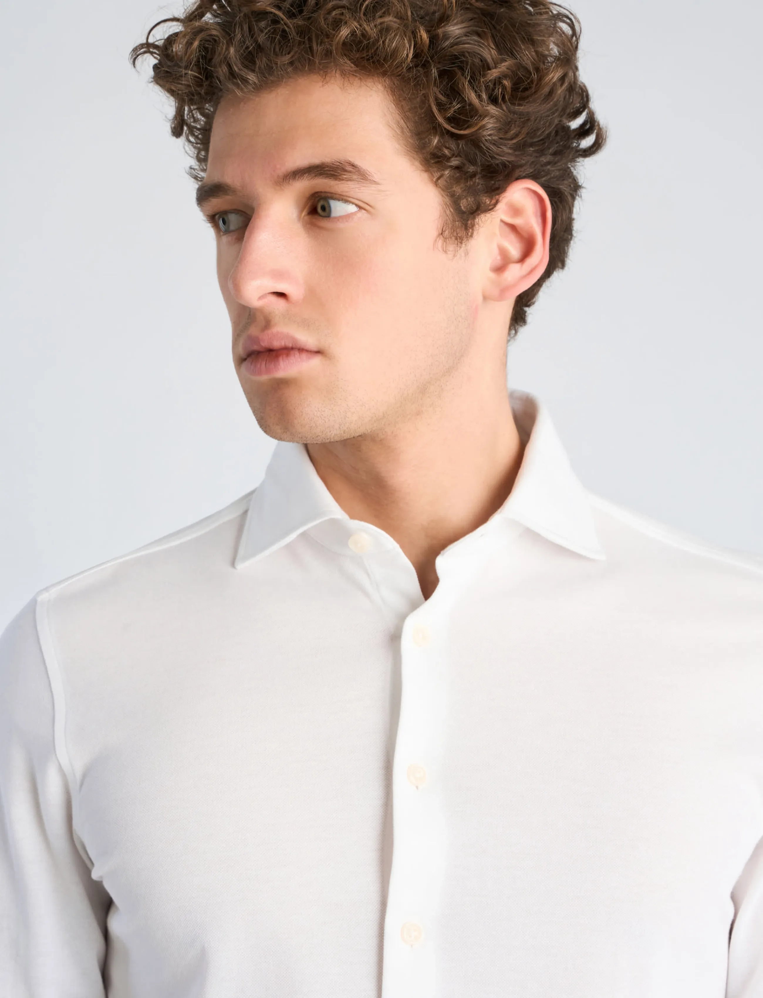 Lindbergh - Knitted dress shirt L/S - formelle hemden - white - 5