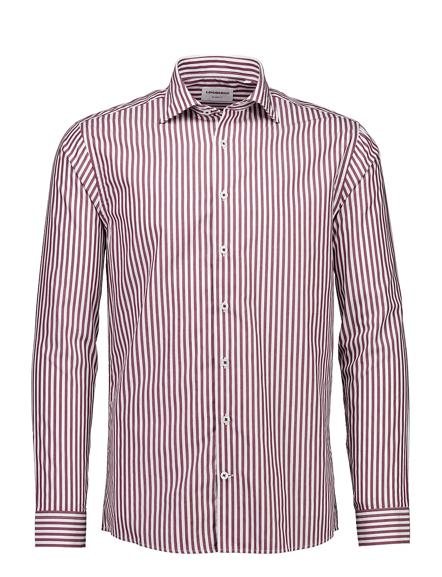 Lindbergh - Striped dress shirt L/S - gestreifte hemden - burgundy - 1