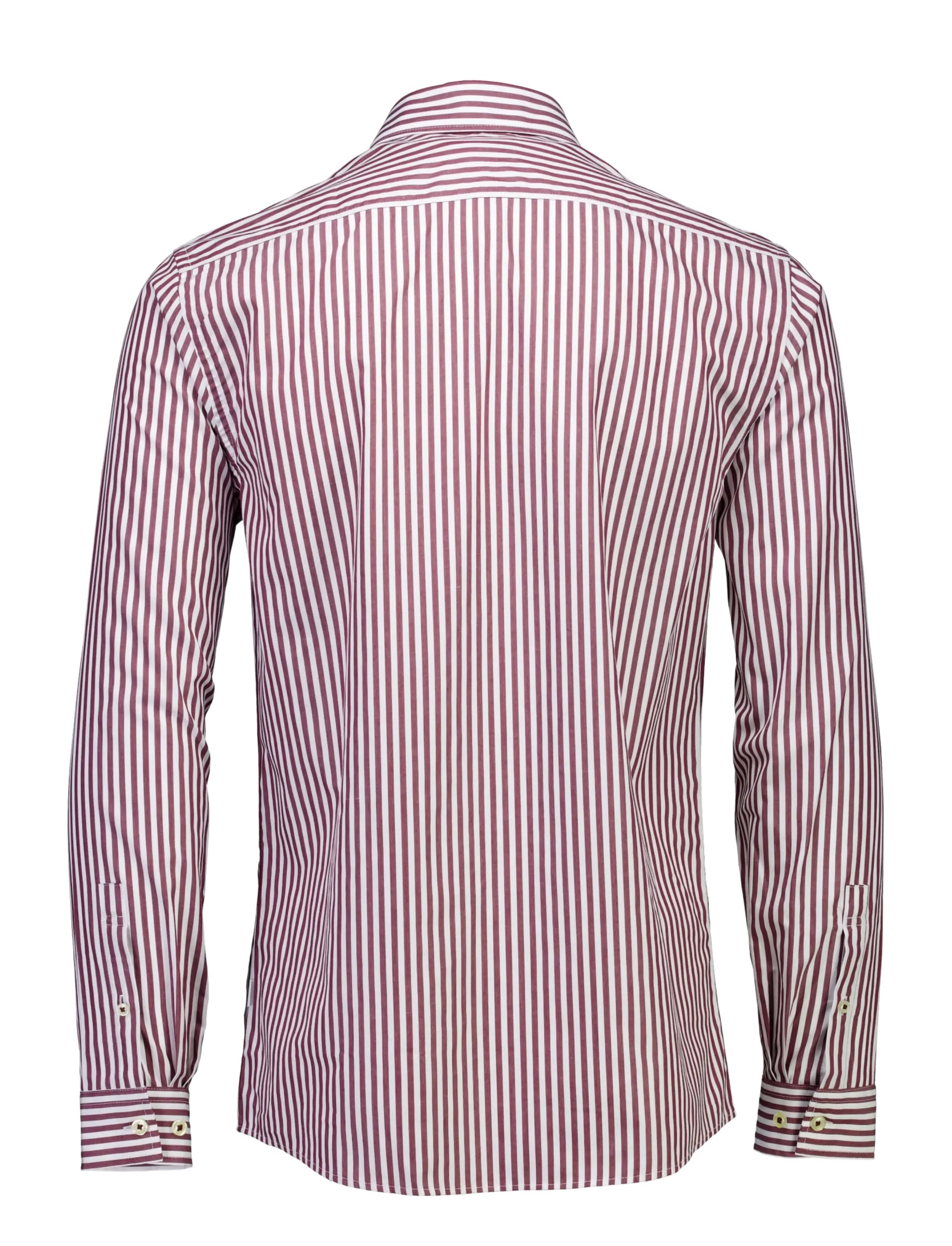 Lindbergh - Striped dress shirt L/S - burgundy - 2