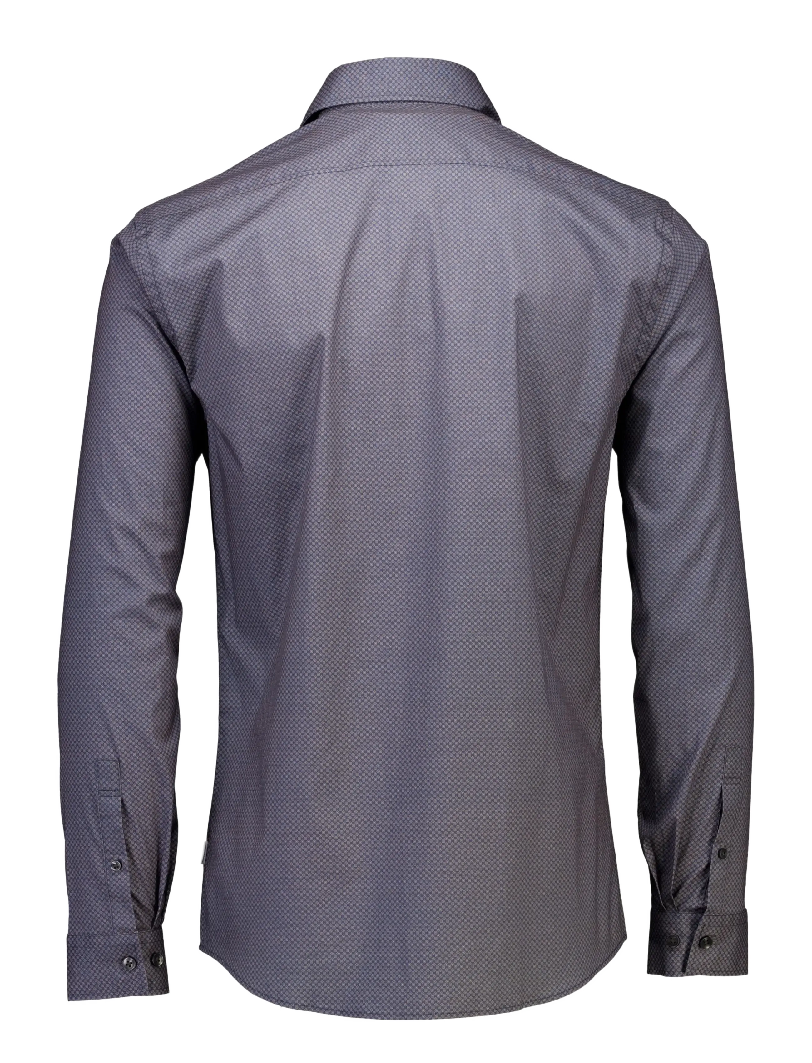 Lindbergh - AOP stretch shirt L/S - navy - 2