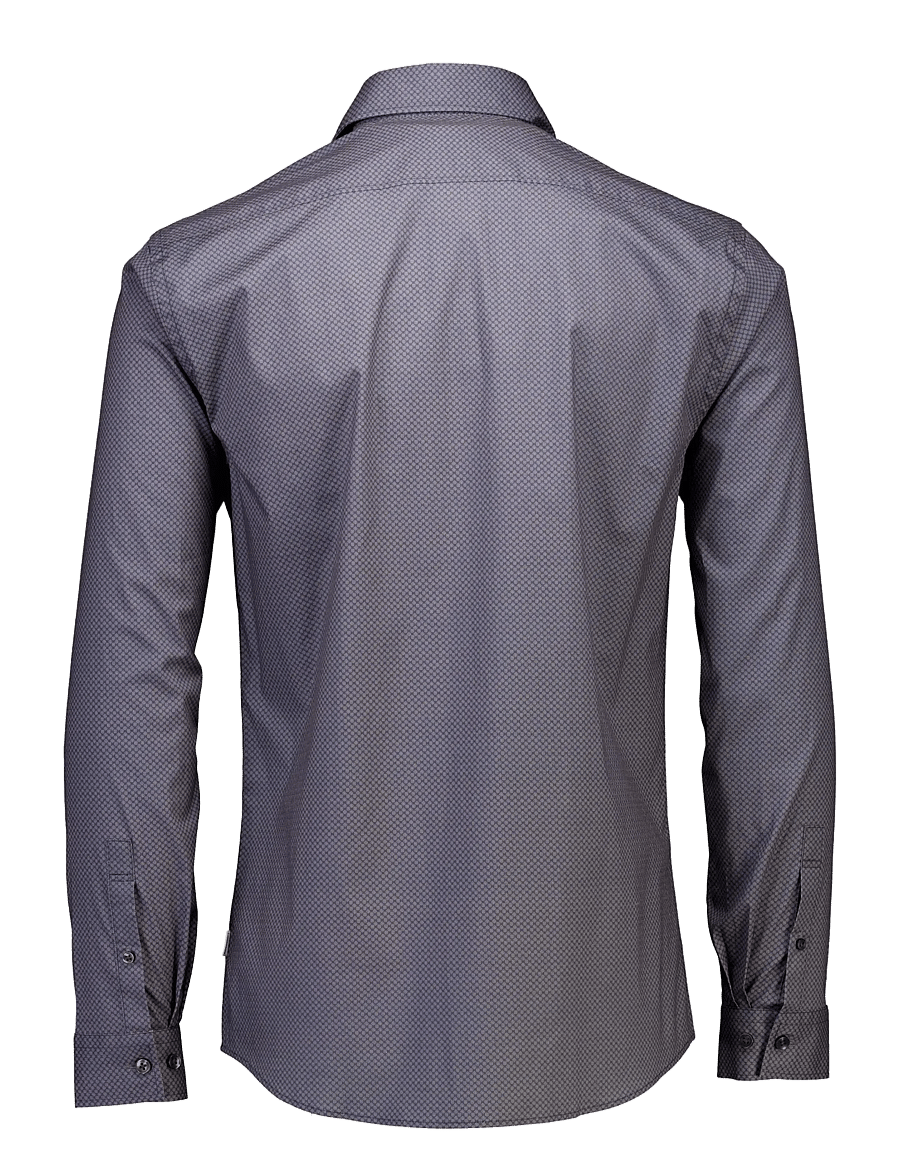Lindbergh - AOP stretch shirt L/S - gemusterte hemden - navy - 2