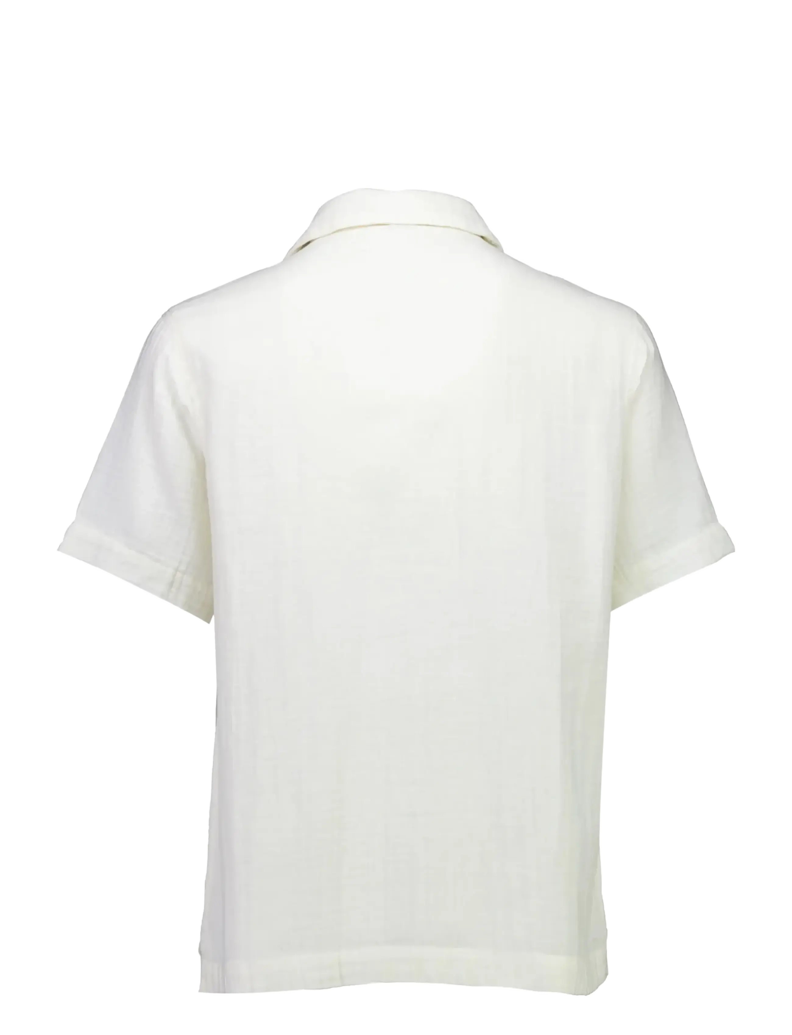 Lindbergh - Cotton muslin resort shirt S/S - kortærmede skjorter - off white - 2