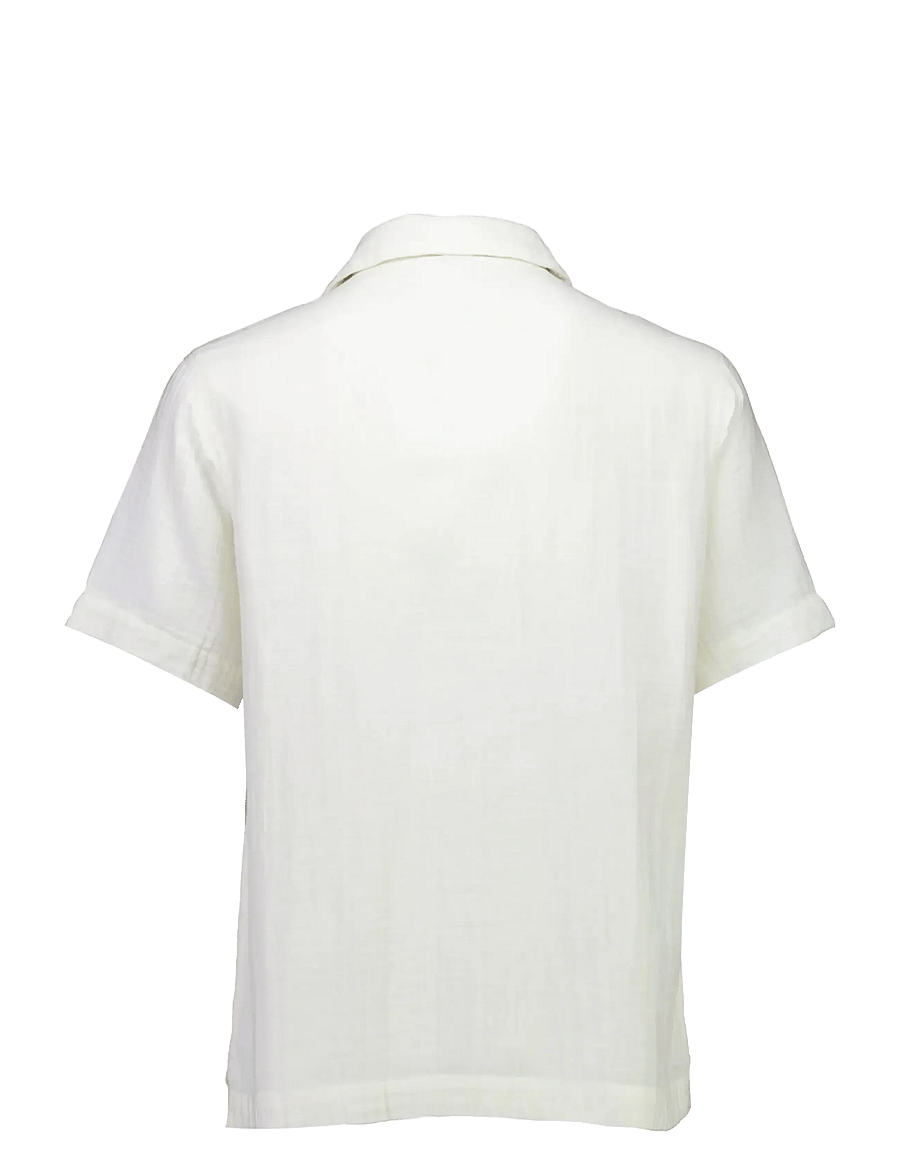 Lindbergh - Cotton muslin resort shirt S/S - krótki rękaw - off white - 2