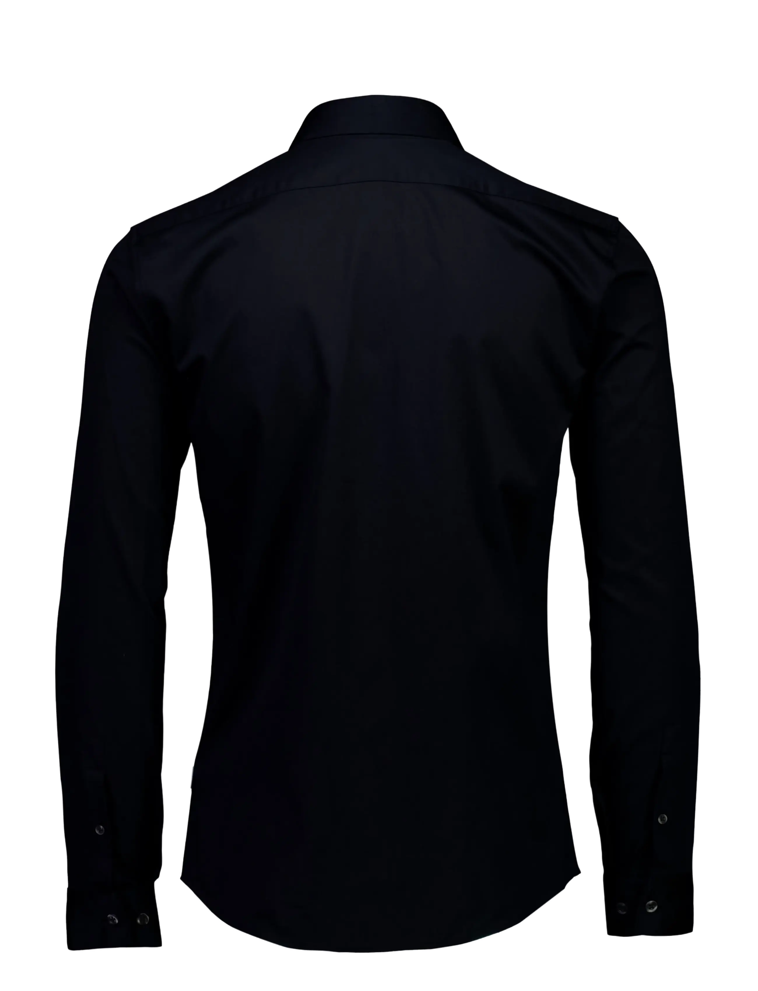 Lindbergh - Plain Sateen superflex L/S - ametlikud särgid - black - 2