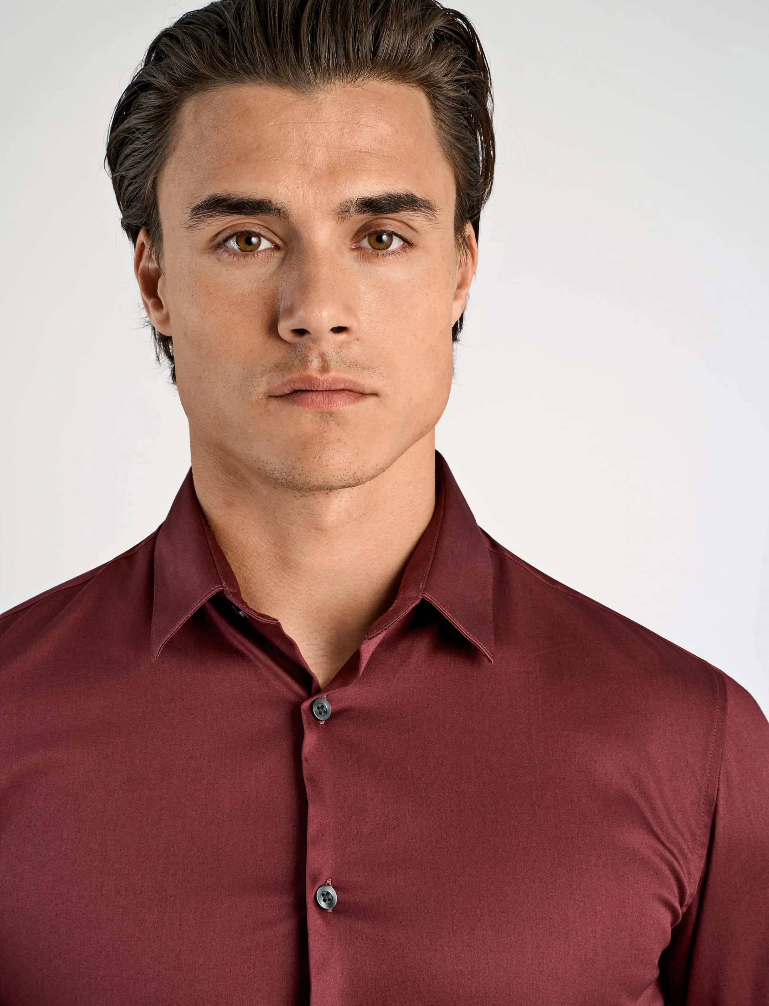 Lindbergh Plain Sateen Superflex L/S kostymskjortor herr – bild 5