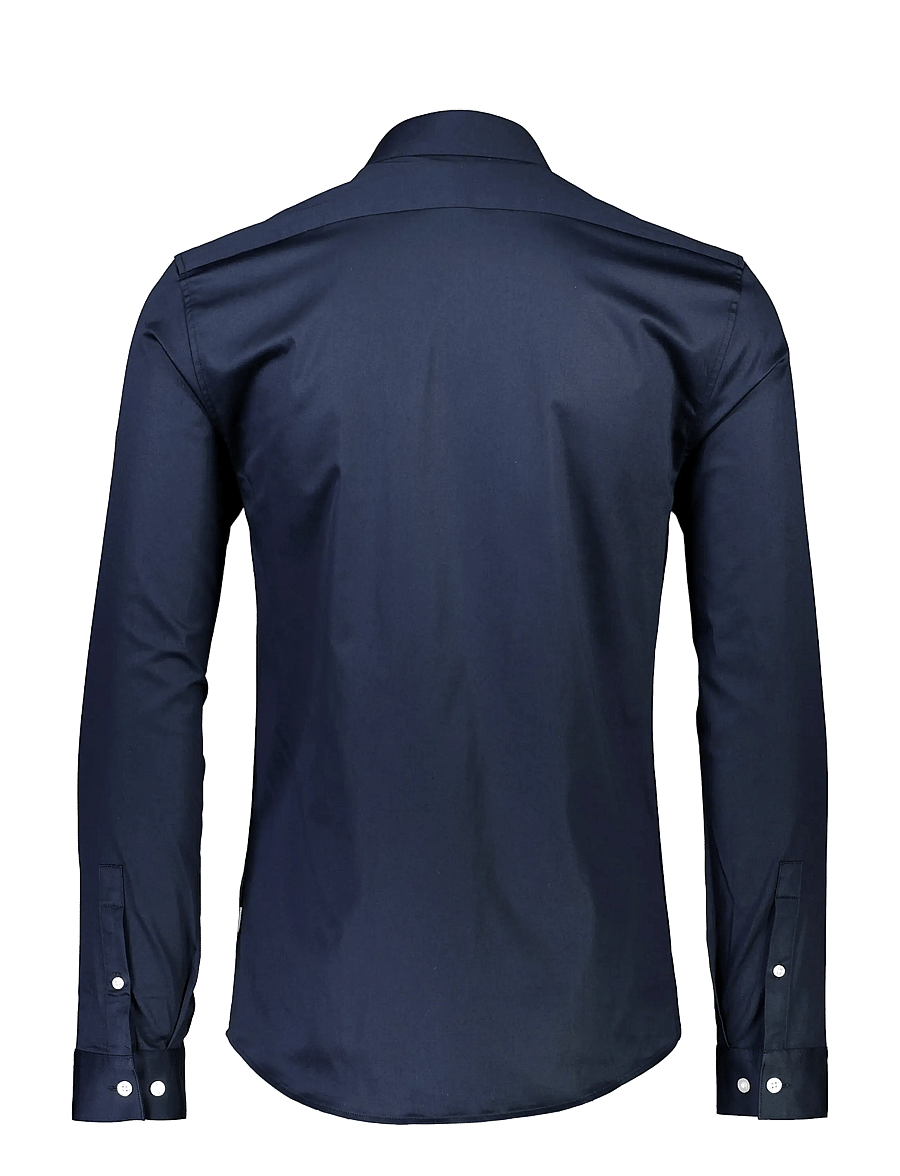 Lindbergh - Plain Sateen superflex L/S - formelle hemden - navy - 2