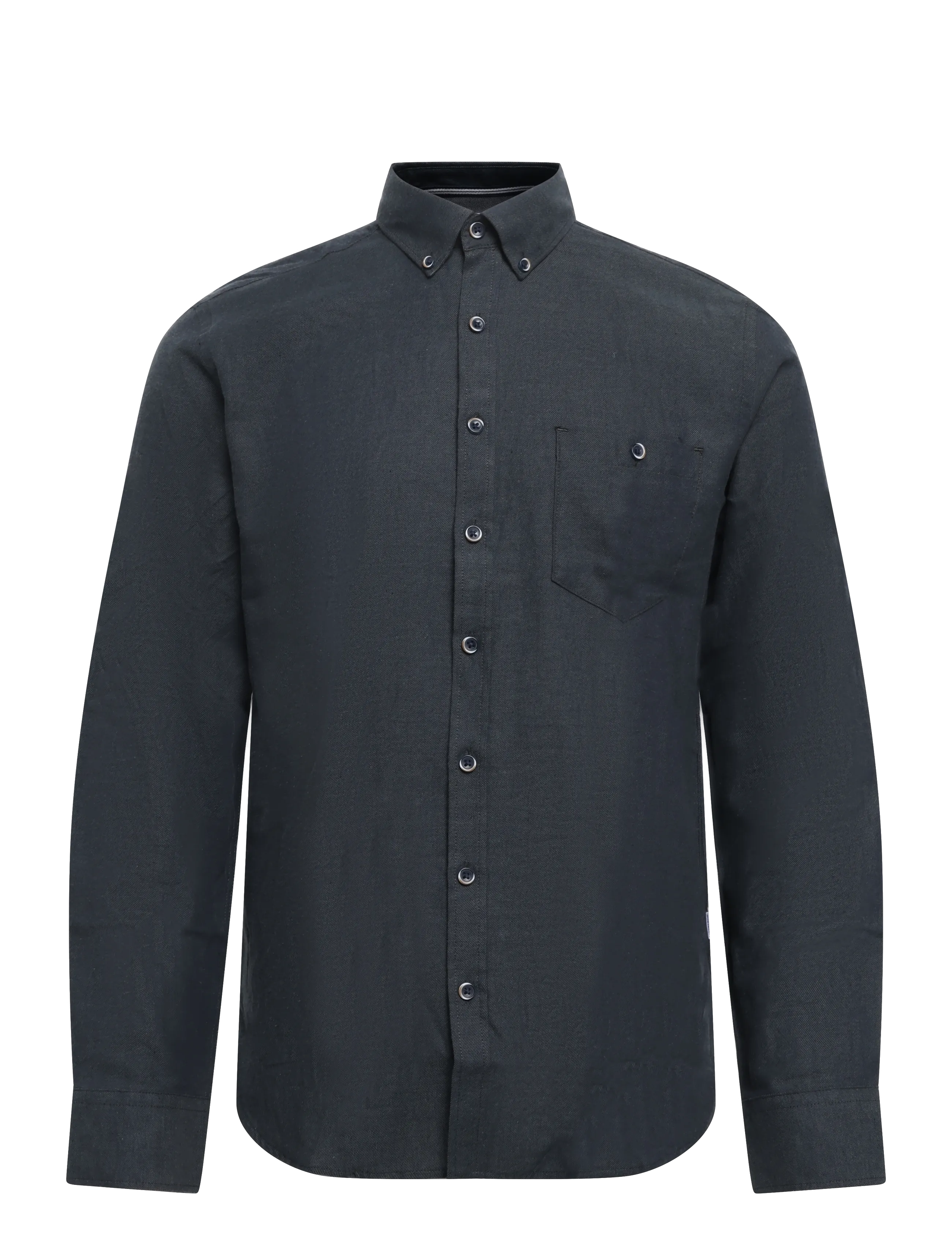 Lindbergh Mélange brushed shirt L/S - Regular - Lindbergh - DEEP ARMY MEL / khaki/green