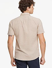 Lindbergh - Cotton/linen shirt S/S - pellavakauluspaidat - mid sand - 3