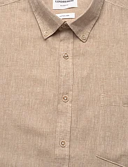 Lindbergh - Cotton/linen shirt S/S - hørskjorter - mid sand - 6