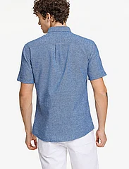 Lindbergh - Cotton/linen shirt S/S - linen shirts - navy - 3