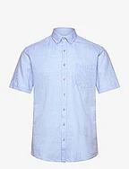 Cotton/linen shirt S/S - SKY BLUE