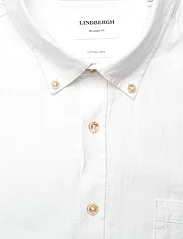 Lindbergh - Cotton/linen shirt S/S - linen shirts - white - 7