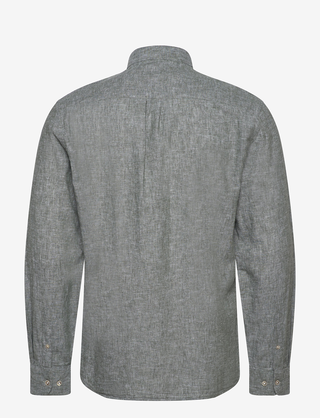 Lindbergh - Cotton/linen shirt L/S - linskjorter - army - 1