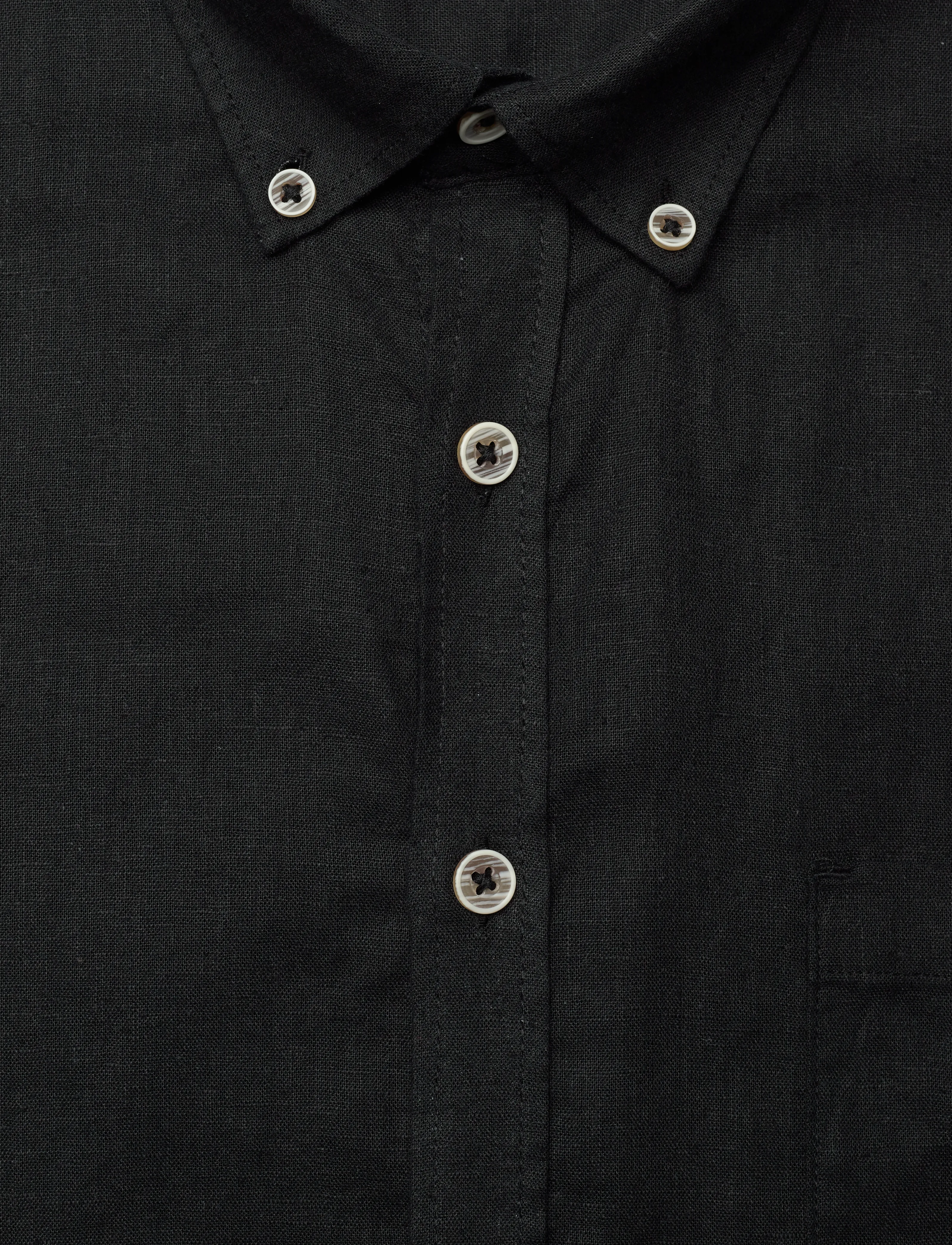 Lindbergh - Cotton/linen shirt L/S - linen shirts - black - 2