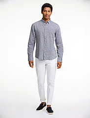 Lindbergh - Cotton/linen shirt L/S - linen shirts - black - 6