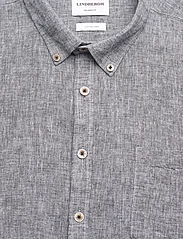 Lindbergh - Cotton/linen shirt L/S - hørskjorter - black - 2