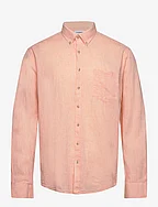 Cotton/linen shirt L/S - LT PEACH